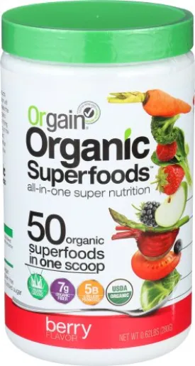 0.62 lbs Orgain Organic Superfoods Powder (Berry)