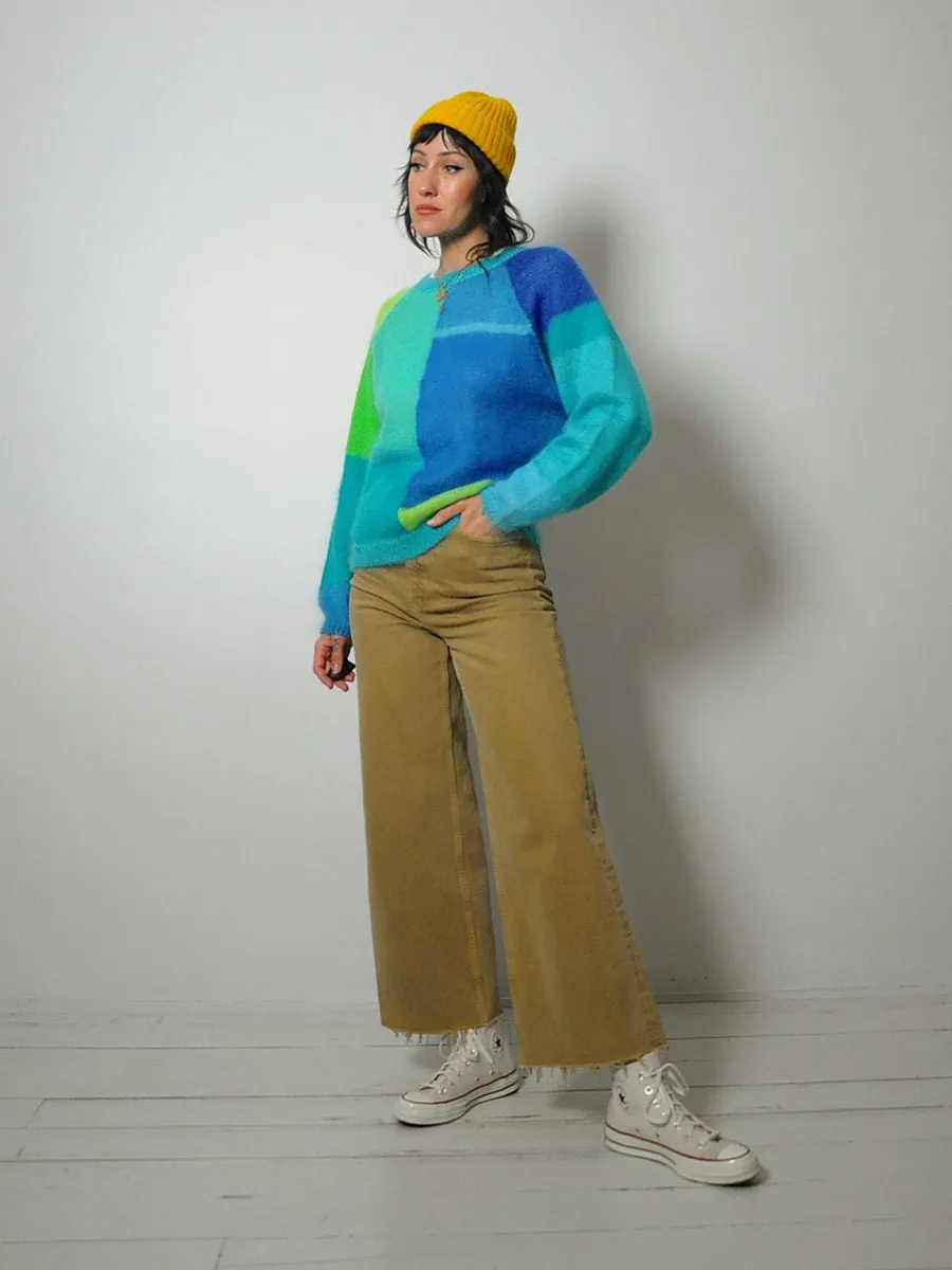 1980's Colorblock Mohair Sweater