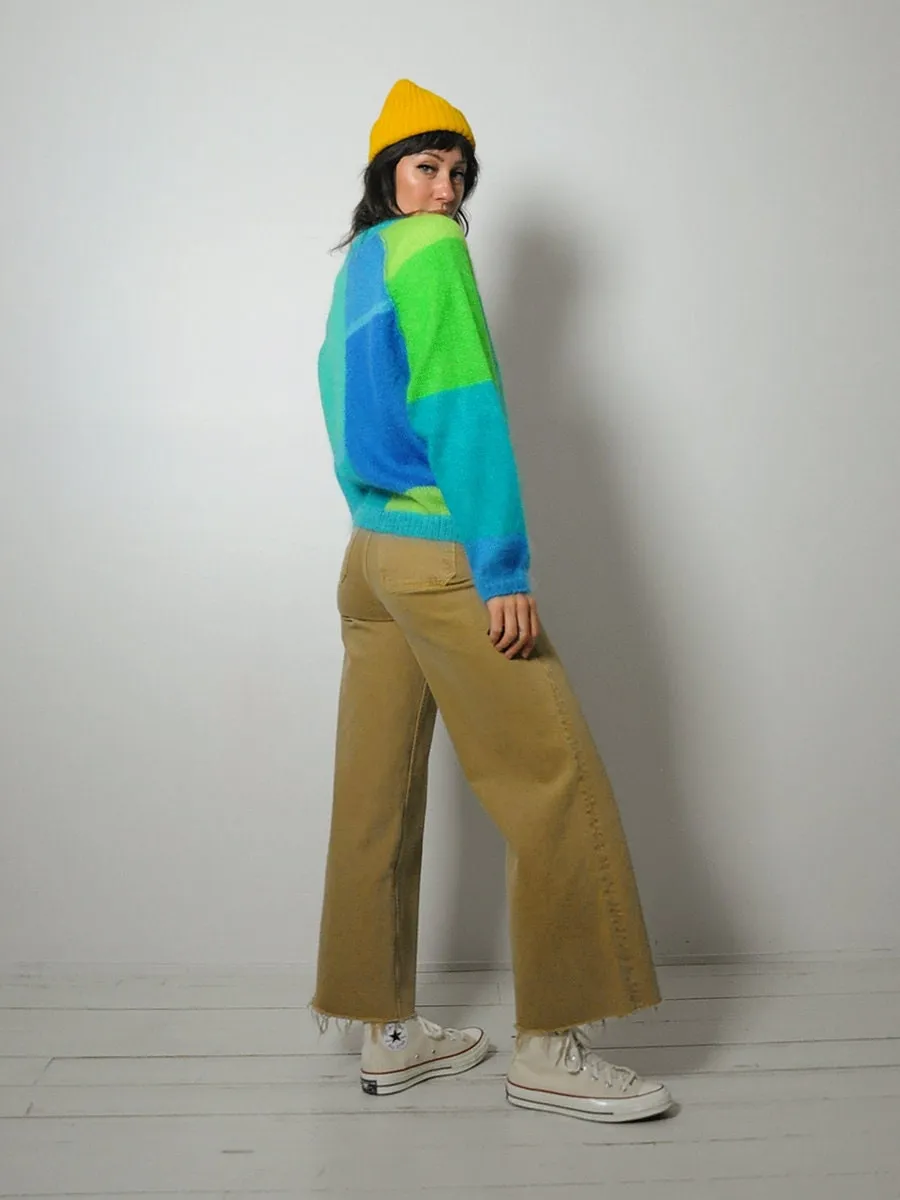 1980's Colorblock Mohair Sweater