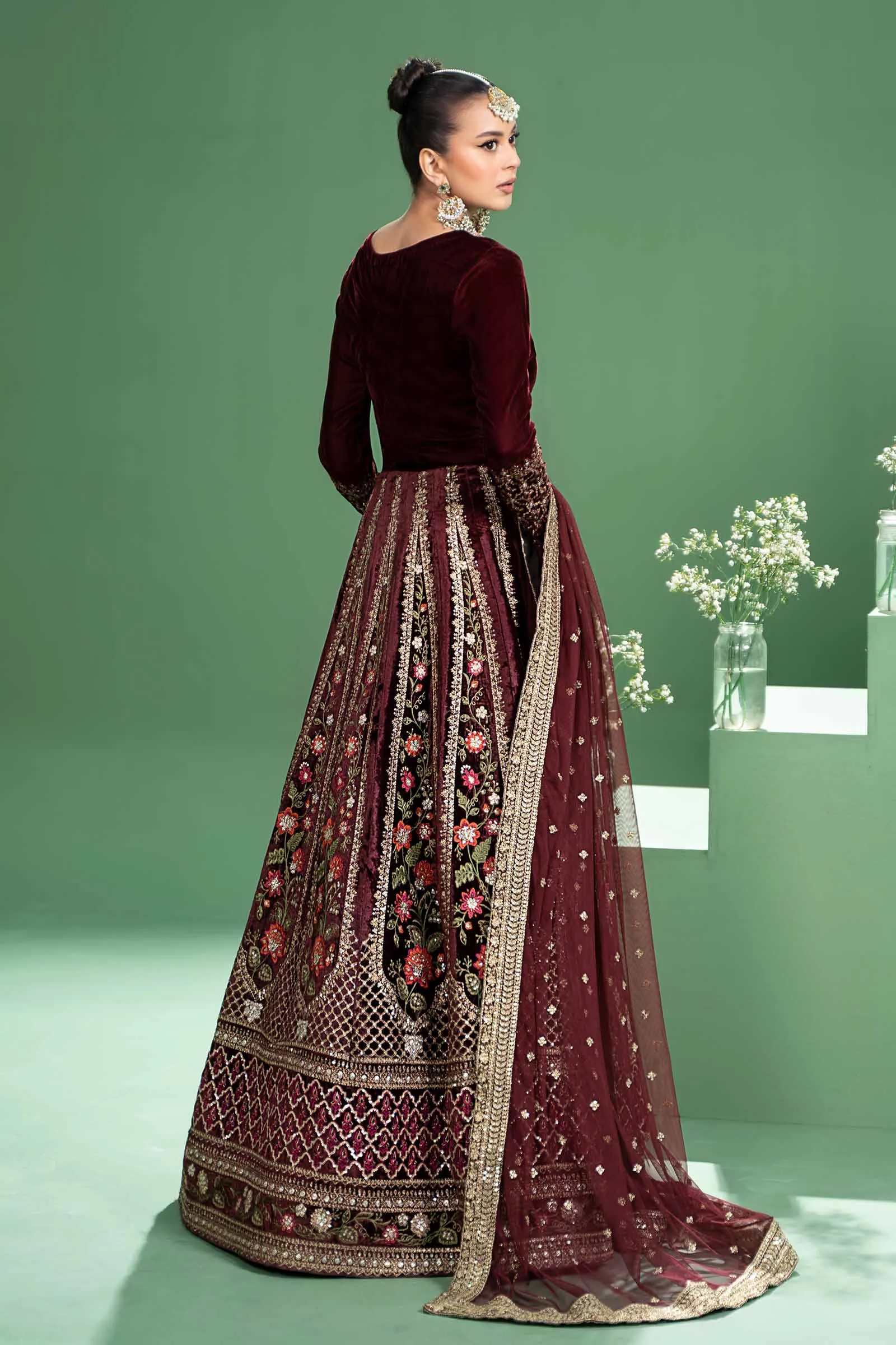 3 Piece Embroidered Velvet Suit | SF-W24-17