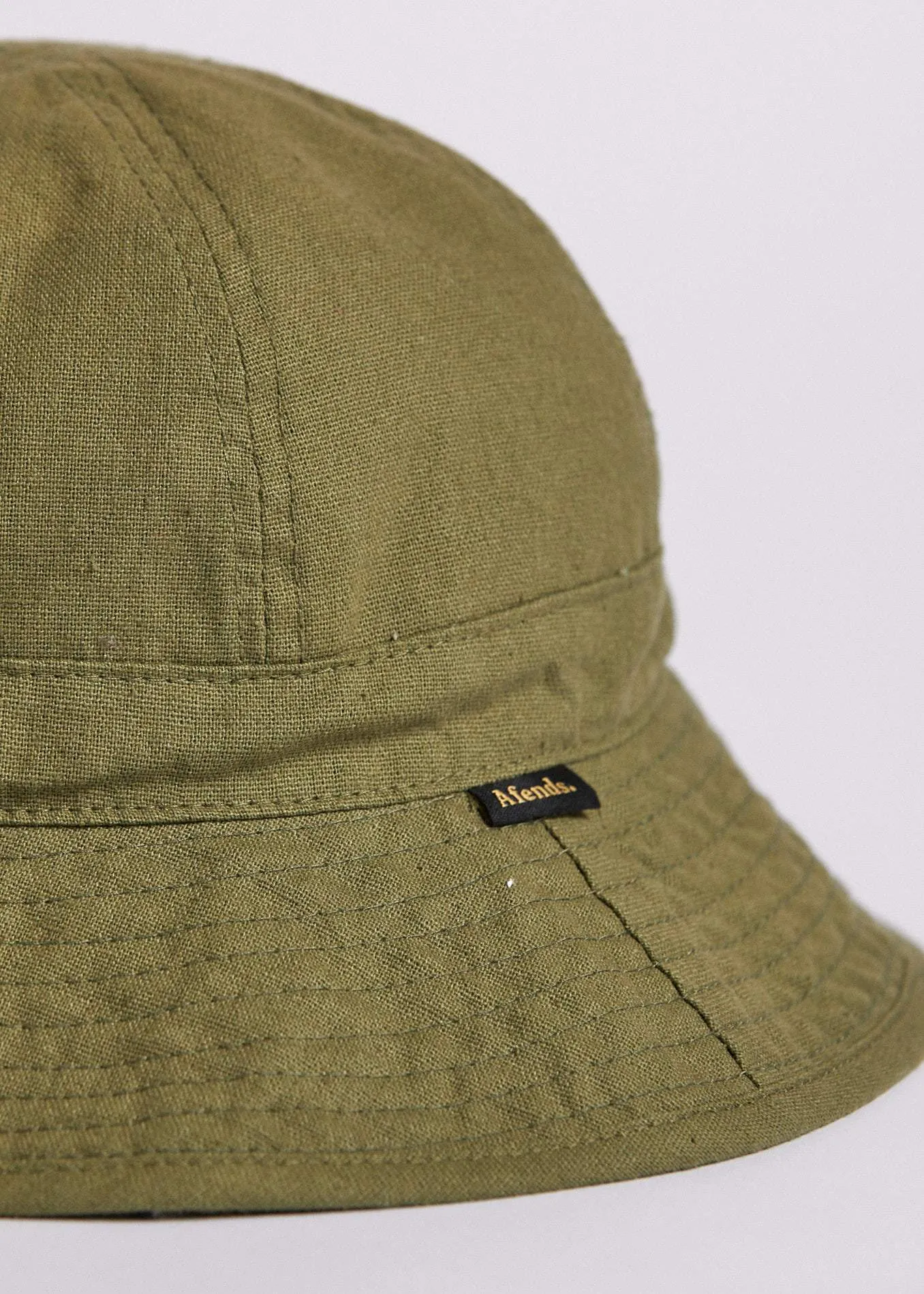 Afends Unisex Congo - Hemp Bucket Hat - Olive