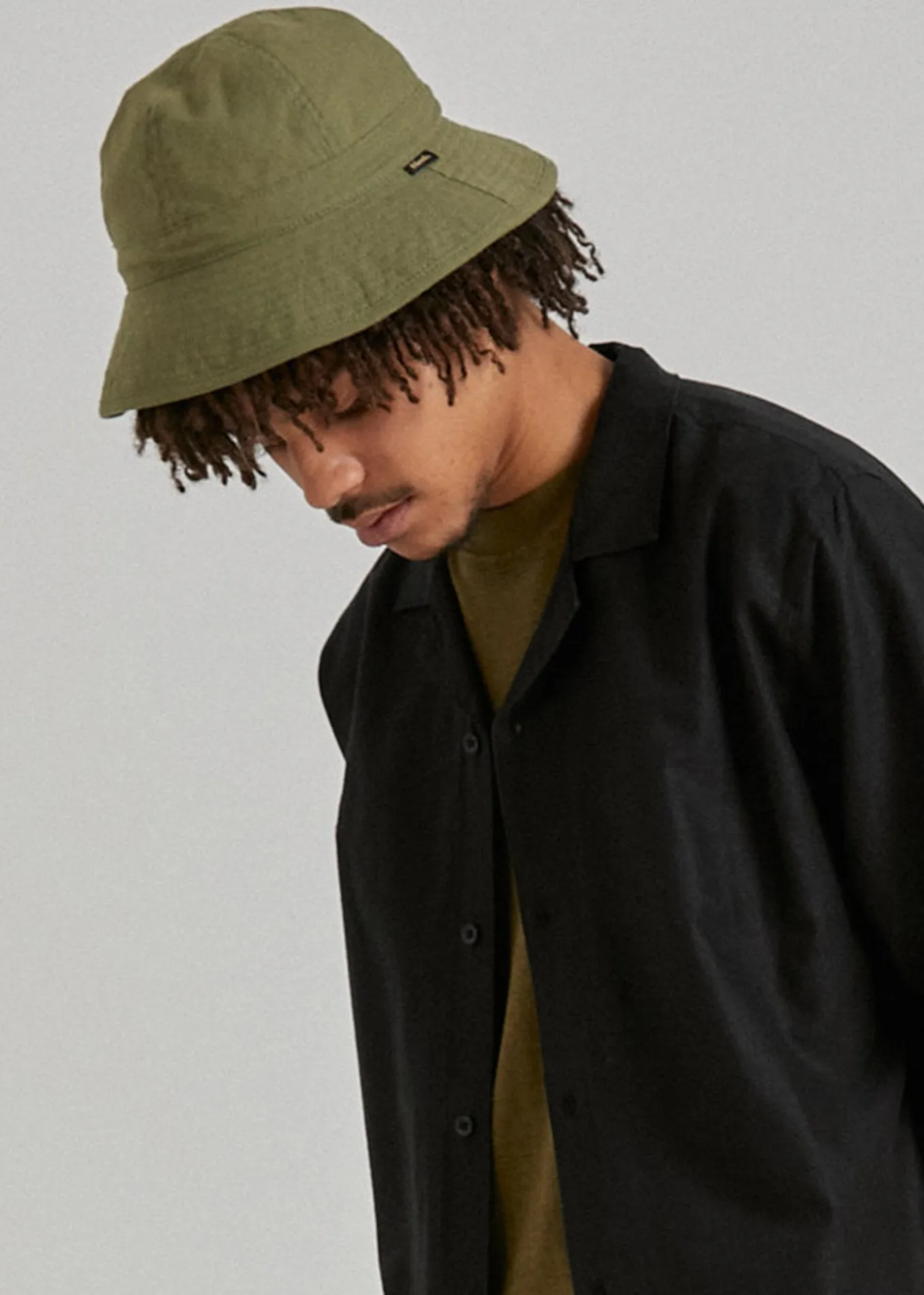 Afends Unisex Congo - Hemp Bucket Hat - Olive