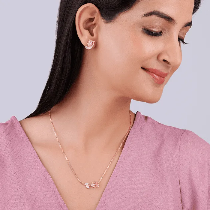 Anushka Sharma Pink Quartz Flower Combo