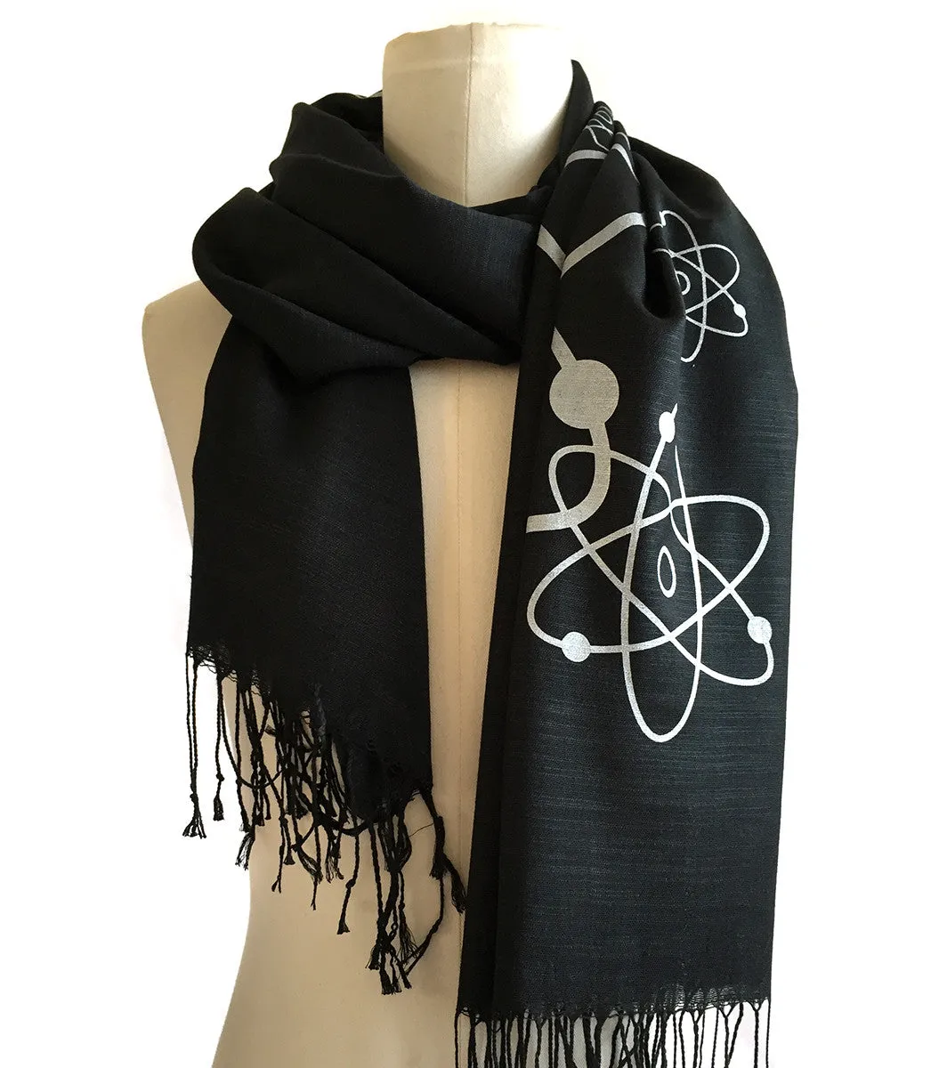 Atom Scarf. Linen Weave Pashmina