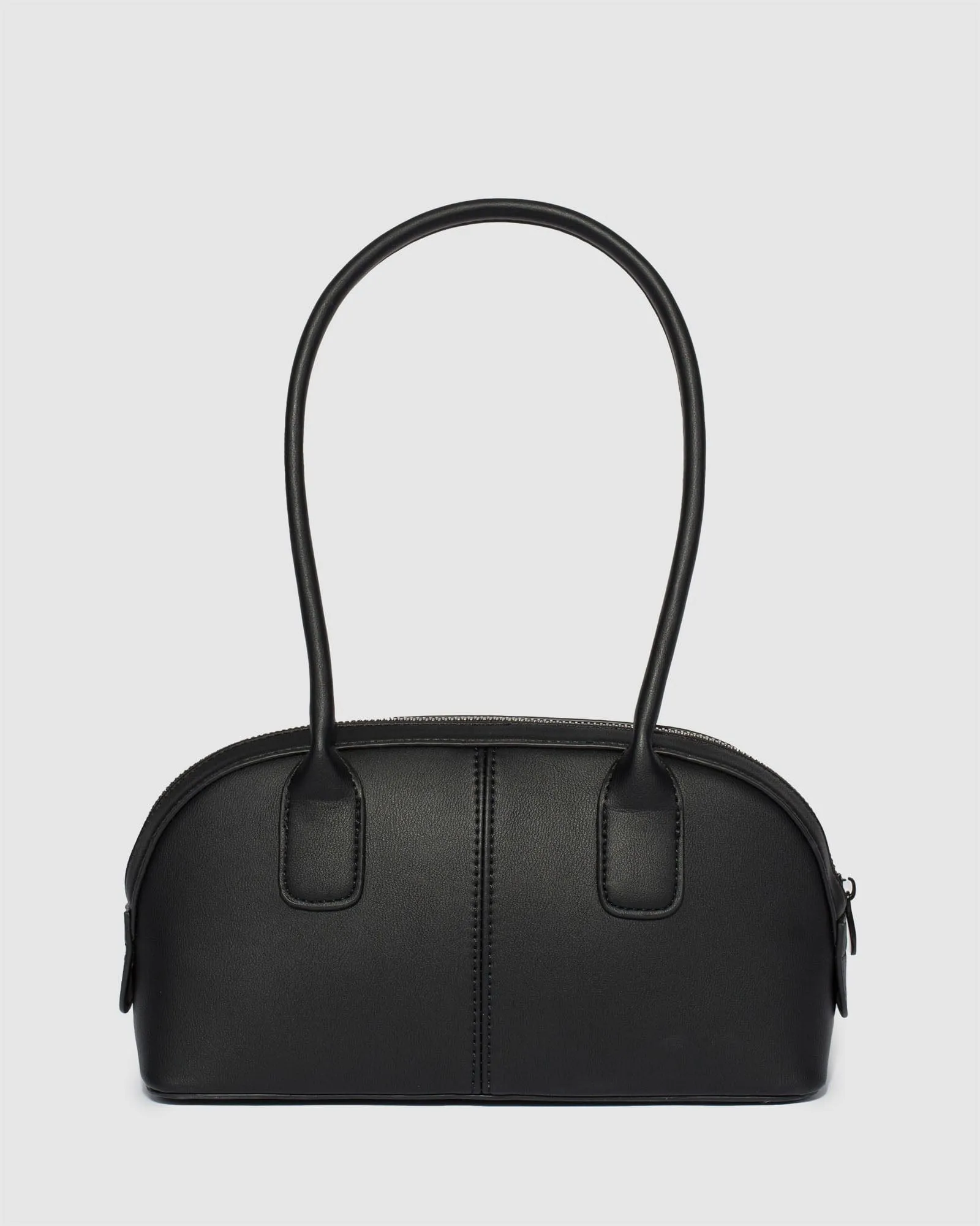 Black Kenzie Stitch Bowler Bag