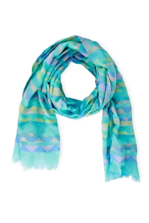 Chevron Striped Cotton Scarf