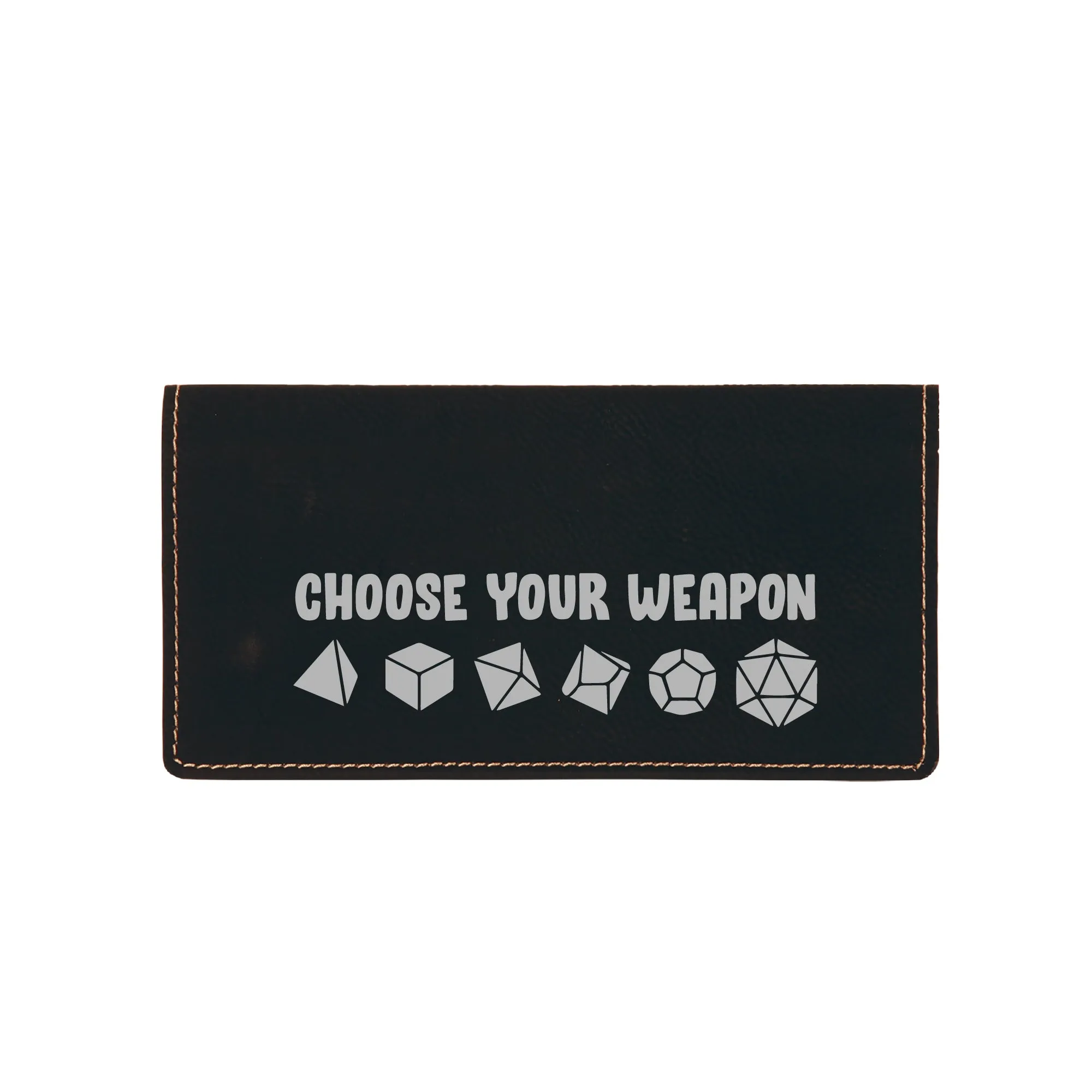 Choose Your Weapon Dice Checkbook Cover