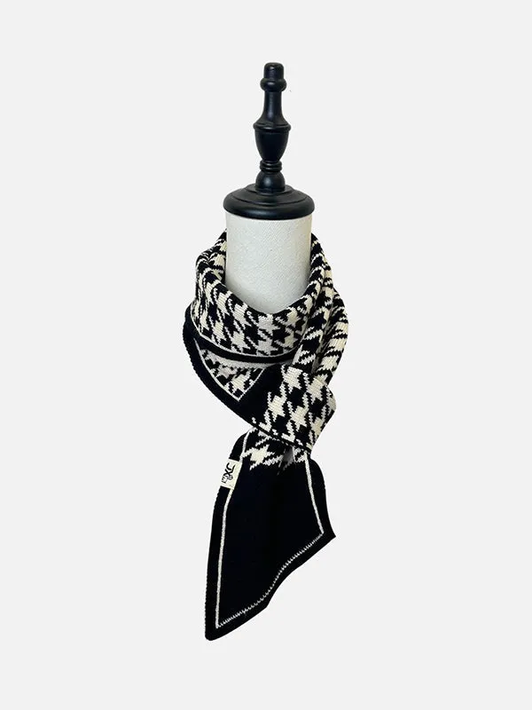 Contrast Color Keep Warm Velvet Scarf