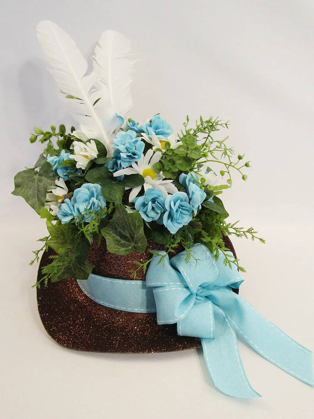 Cowboy Hat Silk Floral Centerpiece