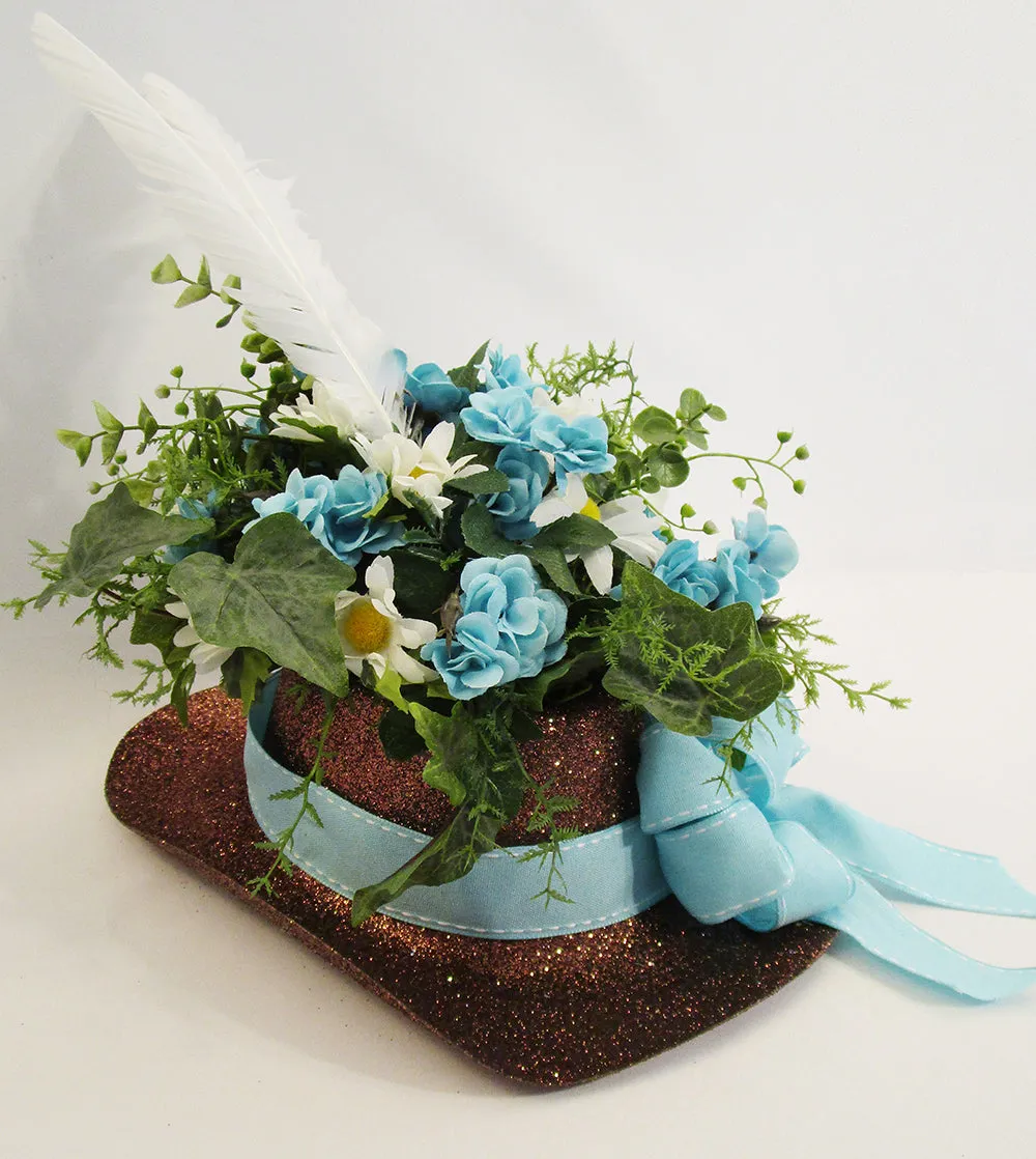 Cowboy Hat Silk Floral Centerpiece