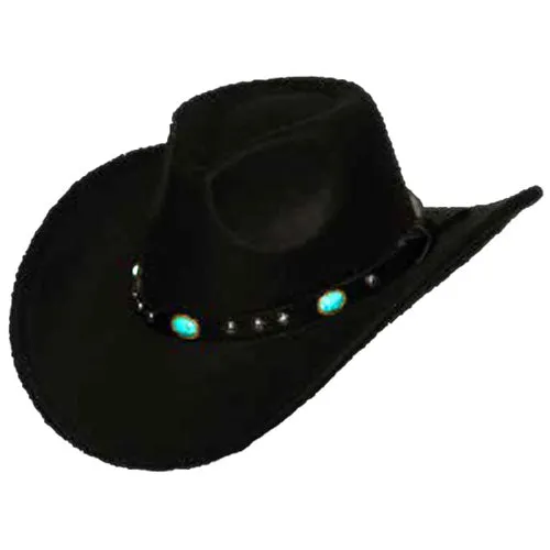 Cowboy Hat With Turquoise Gem Band | 1 ct