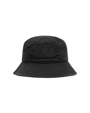 Crown Applique Bucket Hat 'Black'