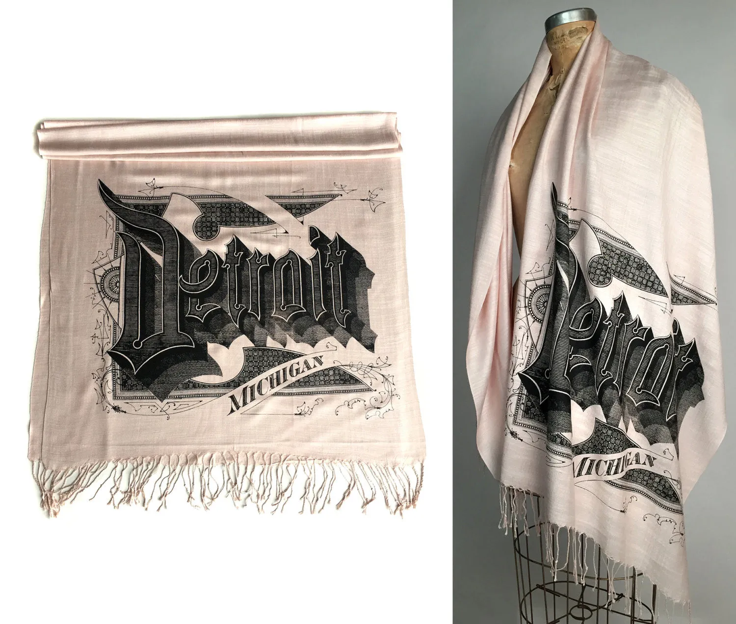 Detroit Michigan Pashmina Scarf