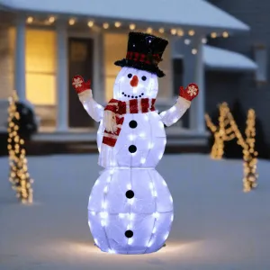 Electric Lighted Outdoor Snowman