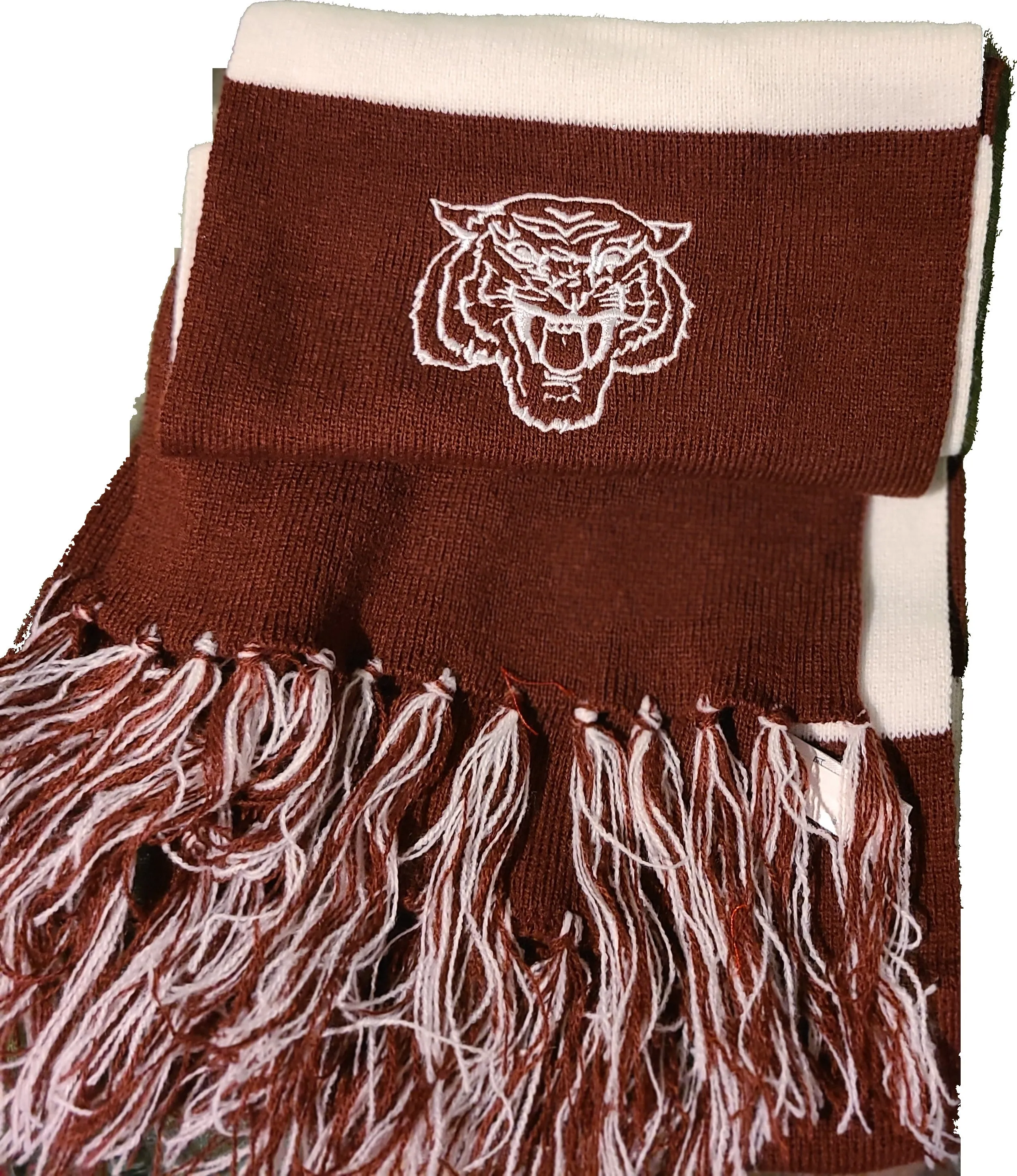 Embroidered Morehouse Maroon and White Scarf