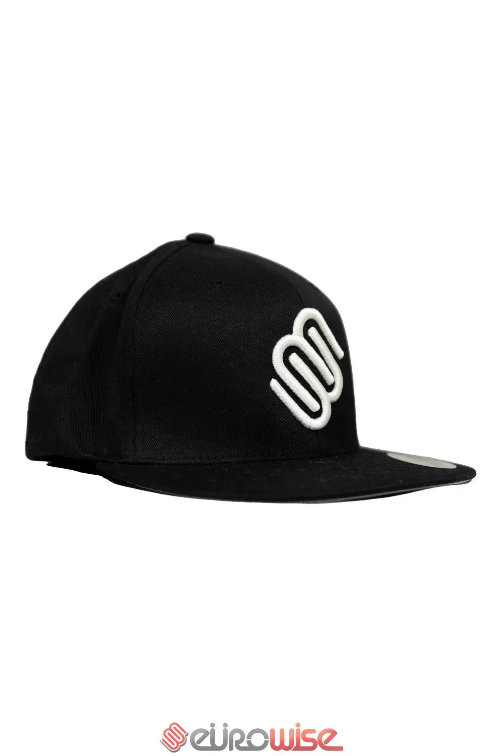 EUROWISE EW LOGO FITTED HAT (BLACK/WHITE STITCH)