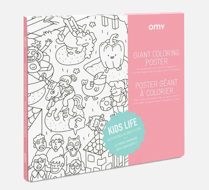 Giant Coloring Poster - Kids life <br> OMY