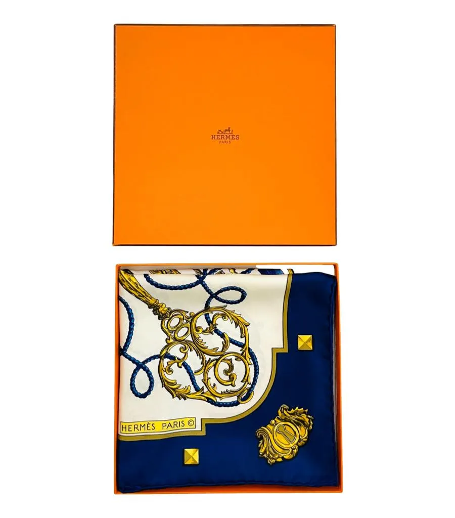 Hermes Les Cles The Keys Silk Scarf