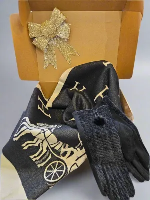 Hope Gift Box 🎁with designer inspired cashmere scarf and gloves