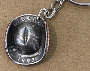 Key Chain - Cowboy Hat 1972 Quarters