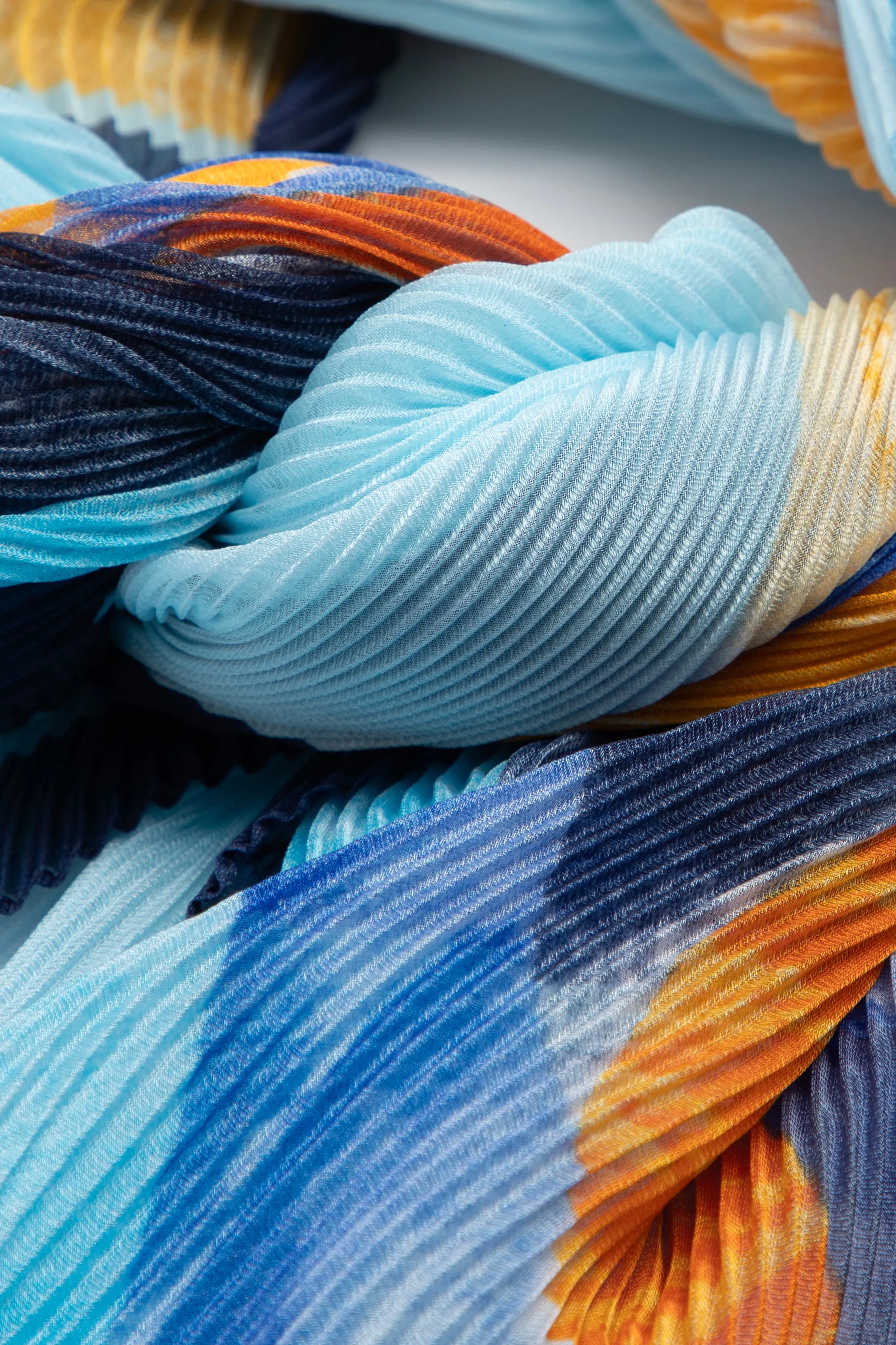 Koi Pond Pleated Scarf