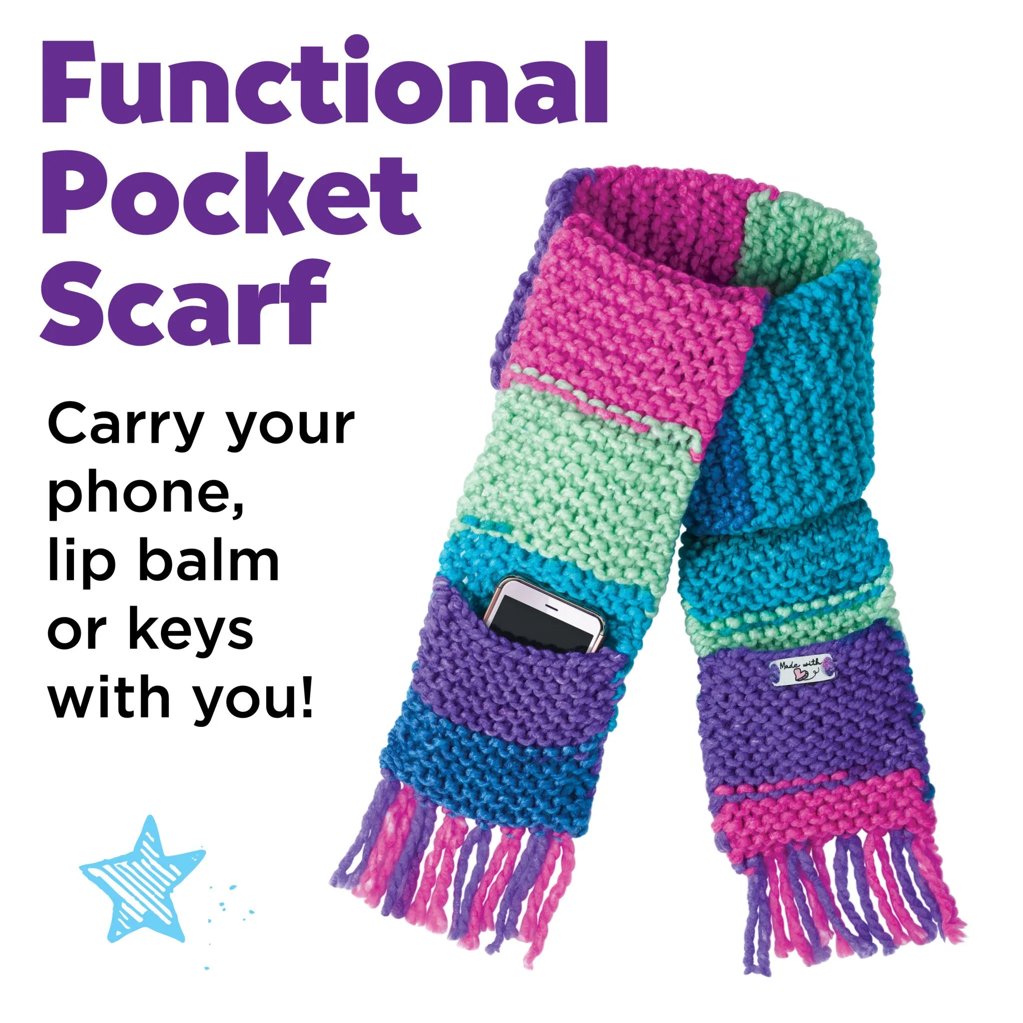 Learn to Knit Pocket Scarf - #6302000