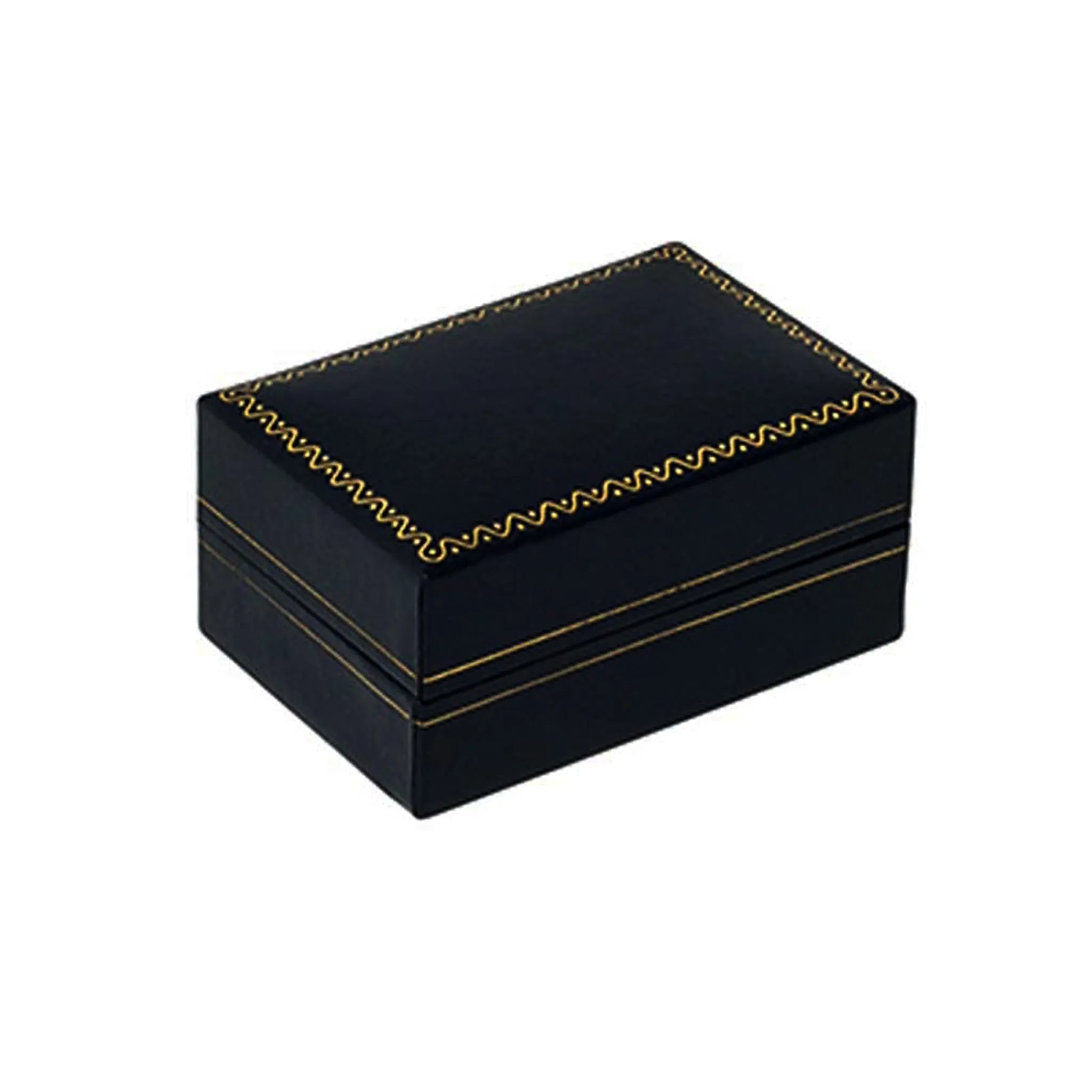 Leatherette Cufflink Double Ring Box