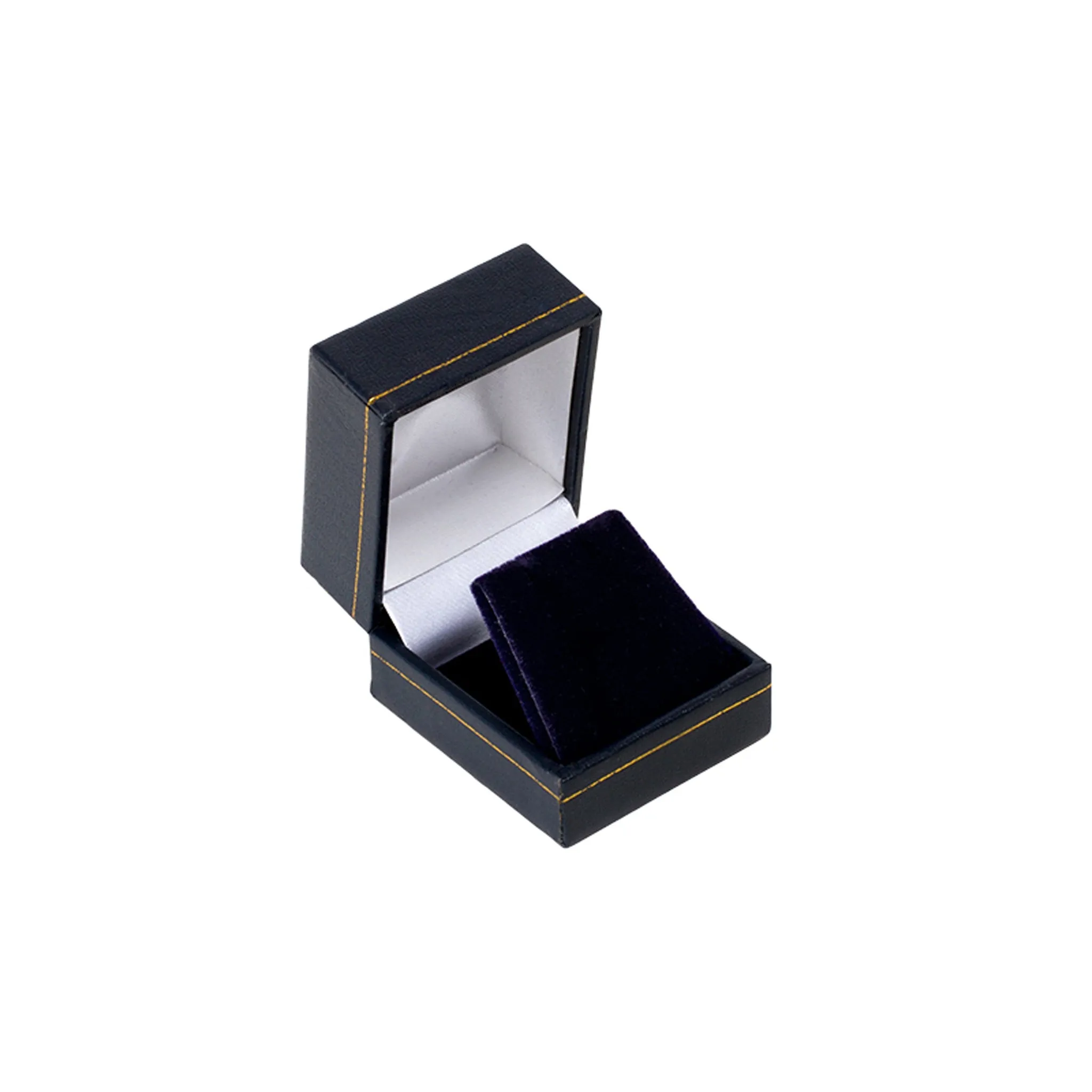 Leatherette Small Earring Box Blue