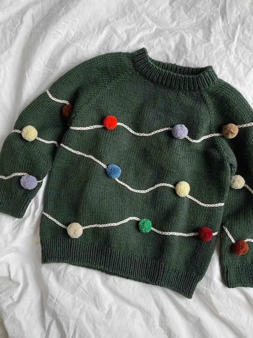 Let's Christmas Sweater by PetiteKnit, No 4   silk mohair yarn kit (excl pattern)