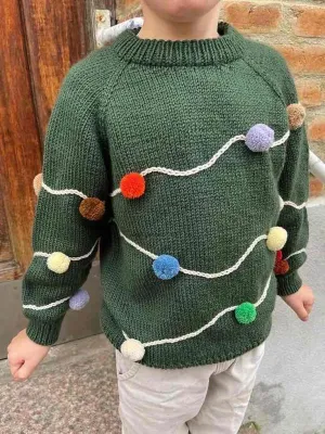 Let's Christmas Sweater by PetiteKnit, No 4   silk mohair yarn kit (excl pattern)