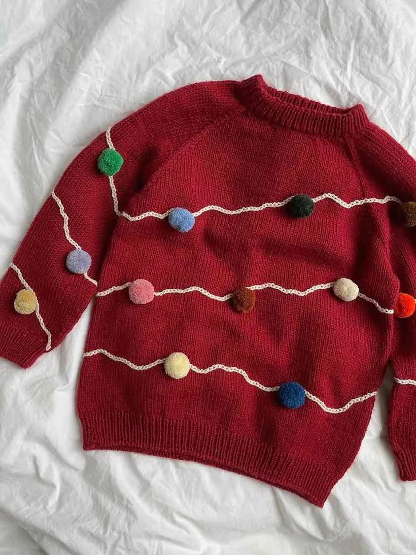 Let's Christmas Sweater by PetiteKnit, No 4   silk mohair yarn kit (excl pattern)