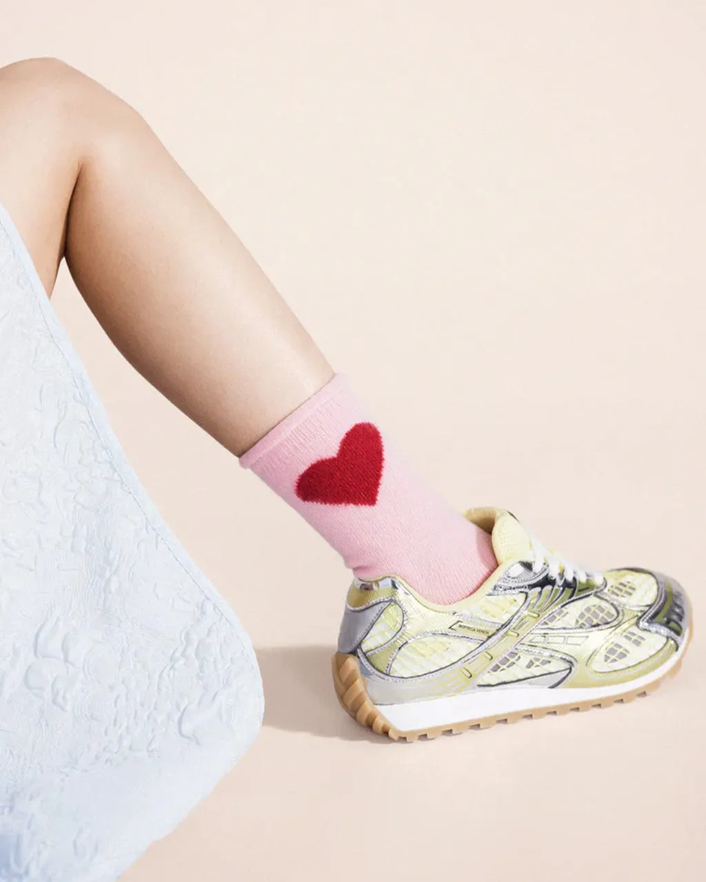 Love Cashmere Crew Socks - Pink