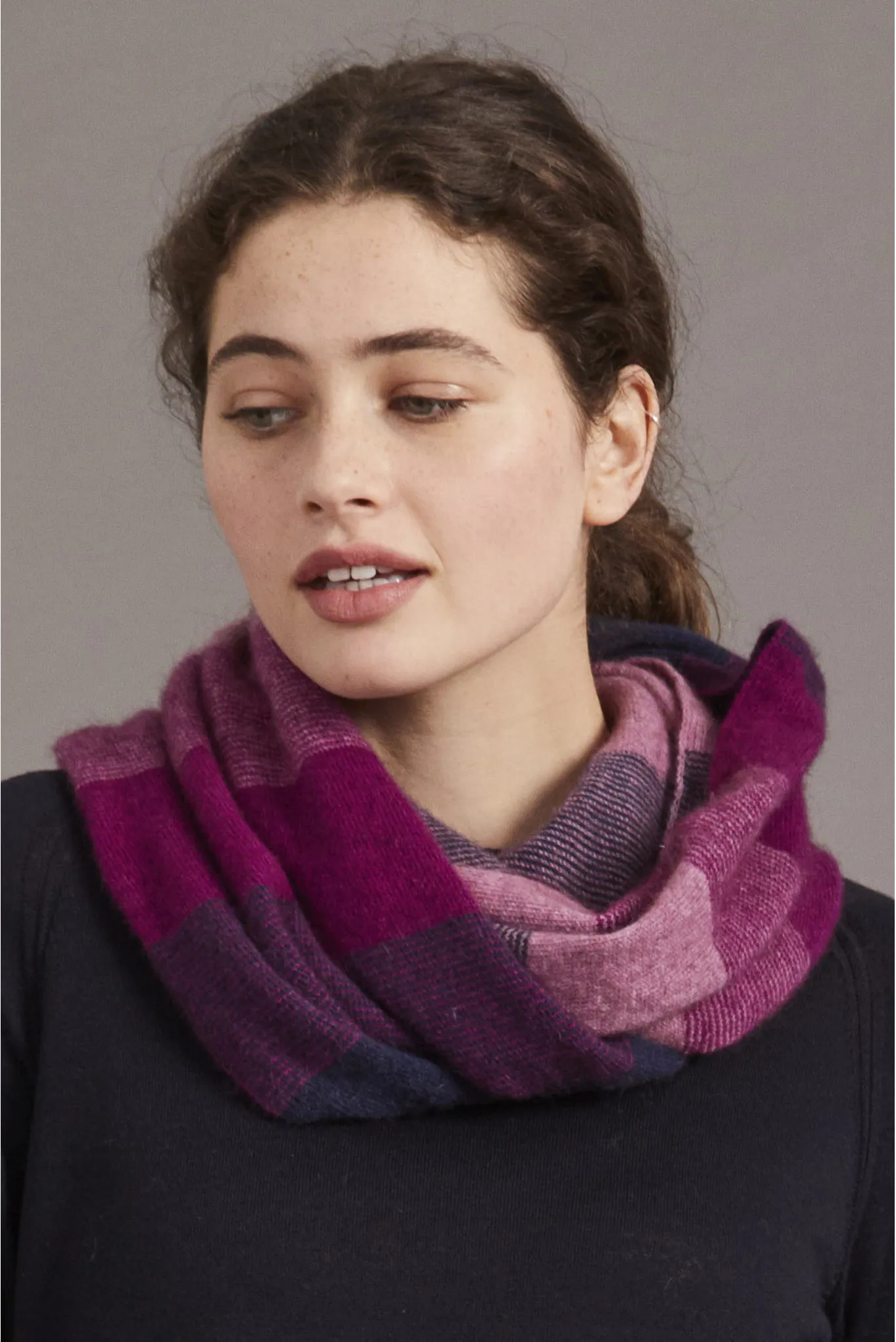 McDonald Ombre Snood in Merino Wool and Possum Fur