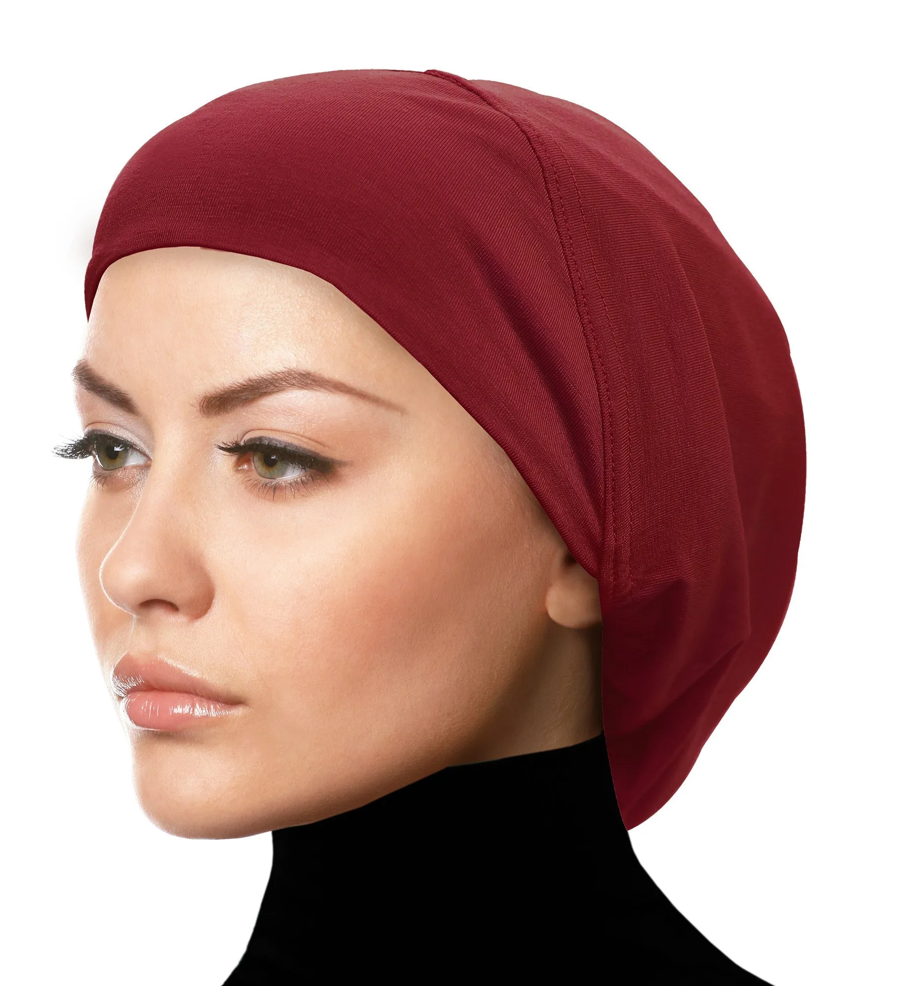 MEDIUM SIZE : Wholesale 1 Dozen Cotton Snood Hijab Caps In 10 colors CLEARANCE