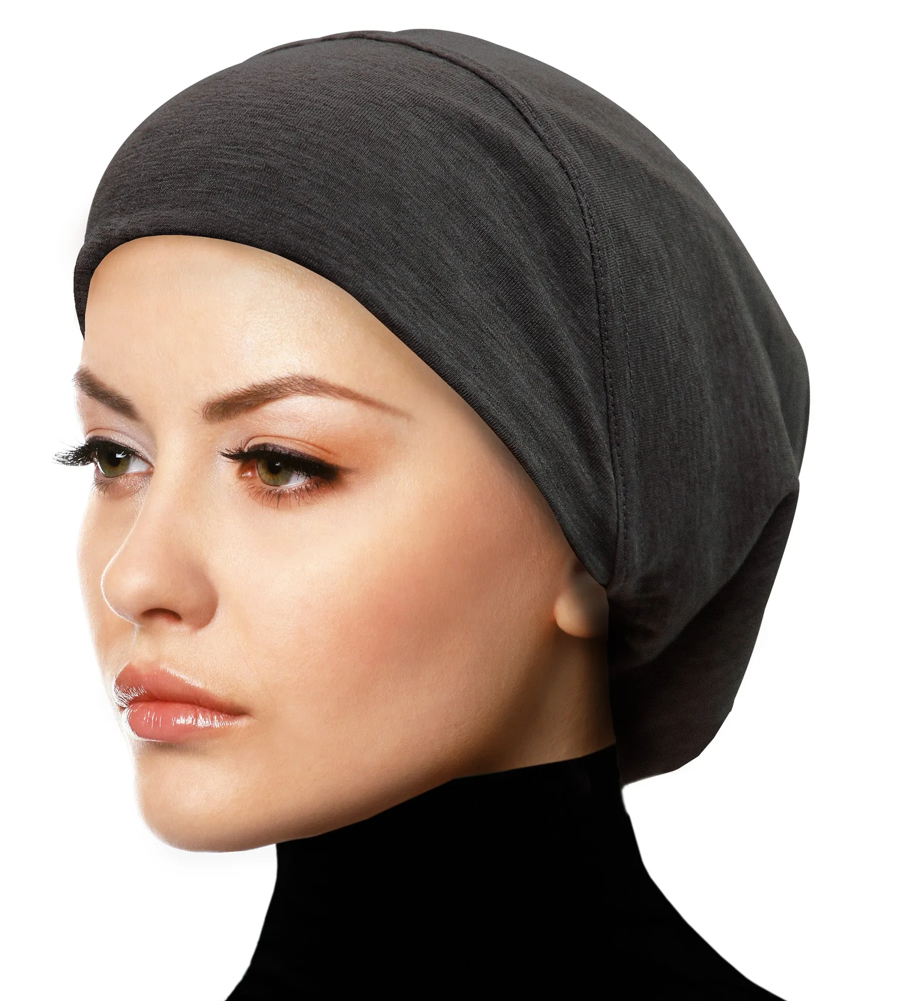 MEDIUM SIZE : Wholesale 1 Dozen Cotton Snood Hijab Caps In 10 colors CLEARANCE