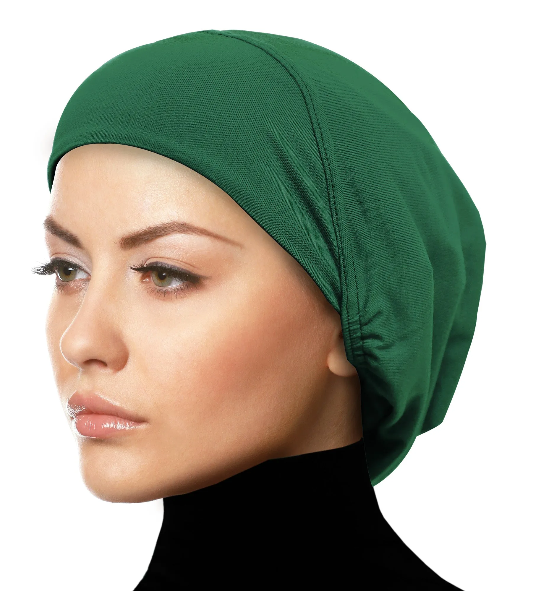 MEDIUM SIZE : Wholesale 1 Dozen Cotton Snood Hijab Caps In 10 colors CLEARANCE