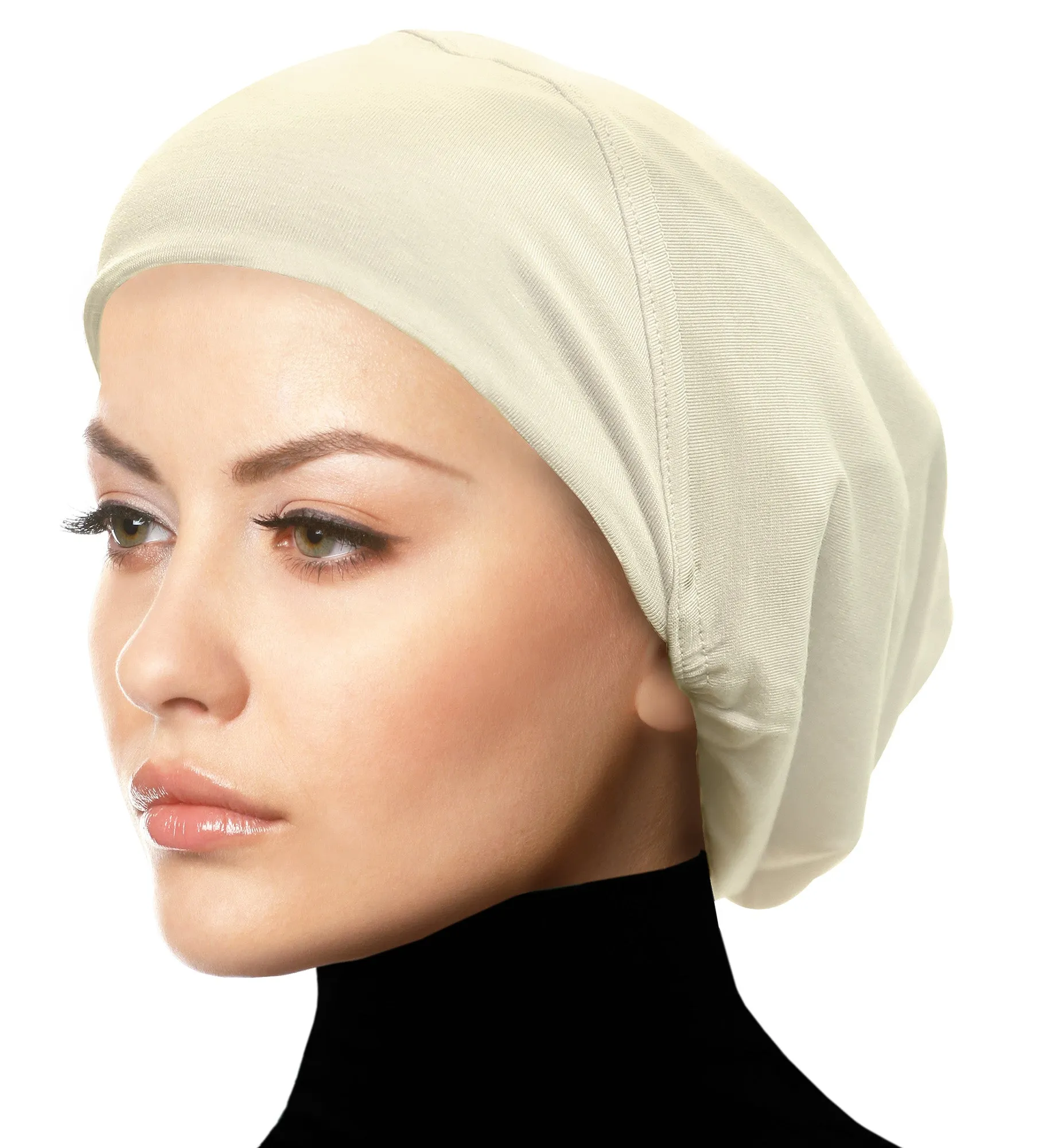 MEDIUM SIZE : Wholesale 1 Dozen Cotton Snood Hijab Caps In 10 colors CLEARANCE