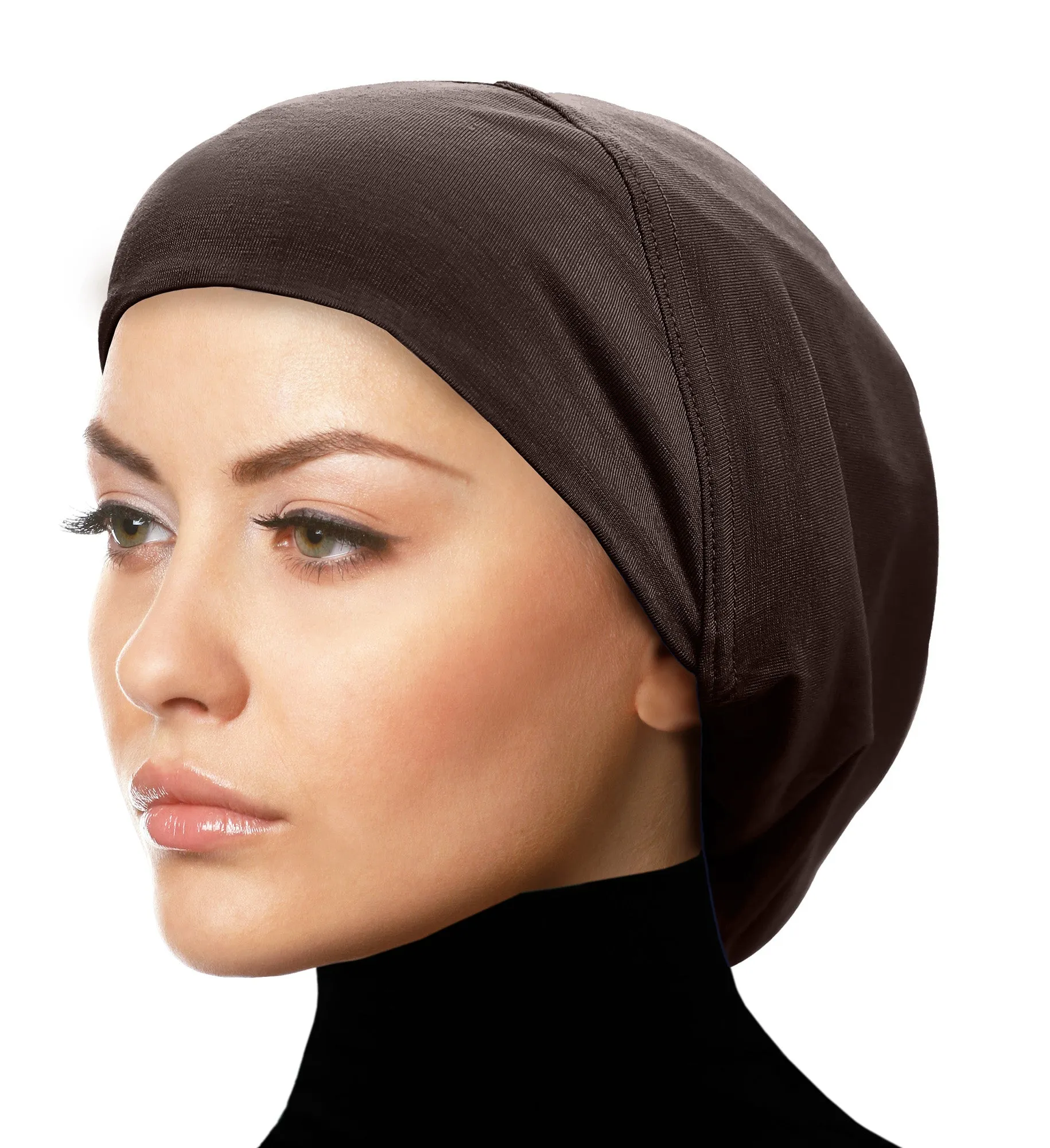 MEDIUM SIZE : Wholesale 1 Dozen Cotton Snood Hijab Caps In 10 colors CLEARANCE