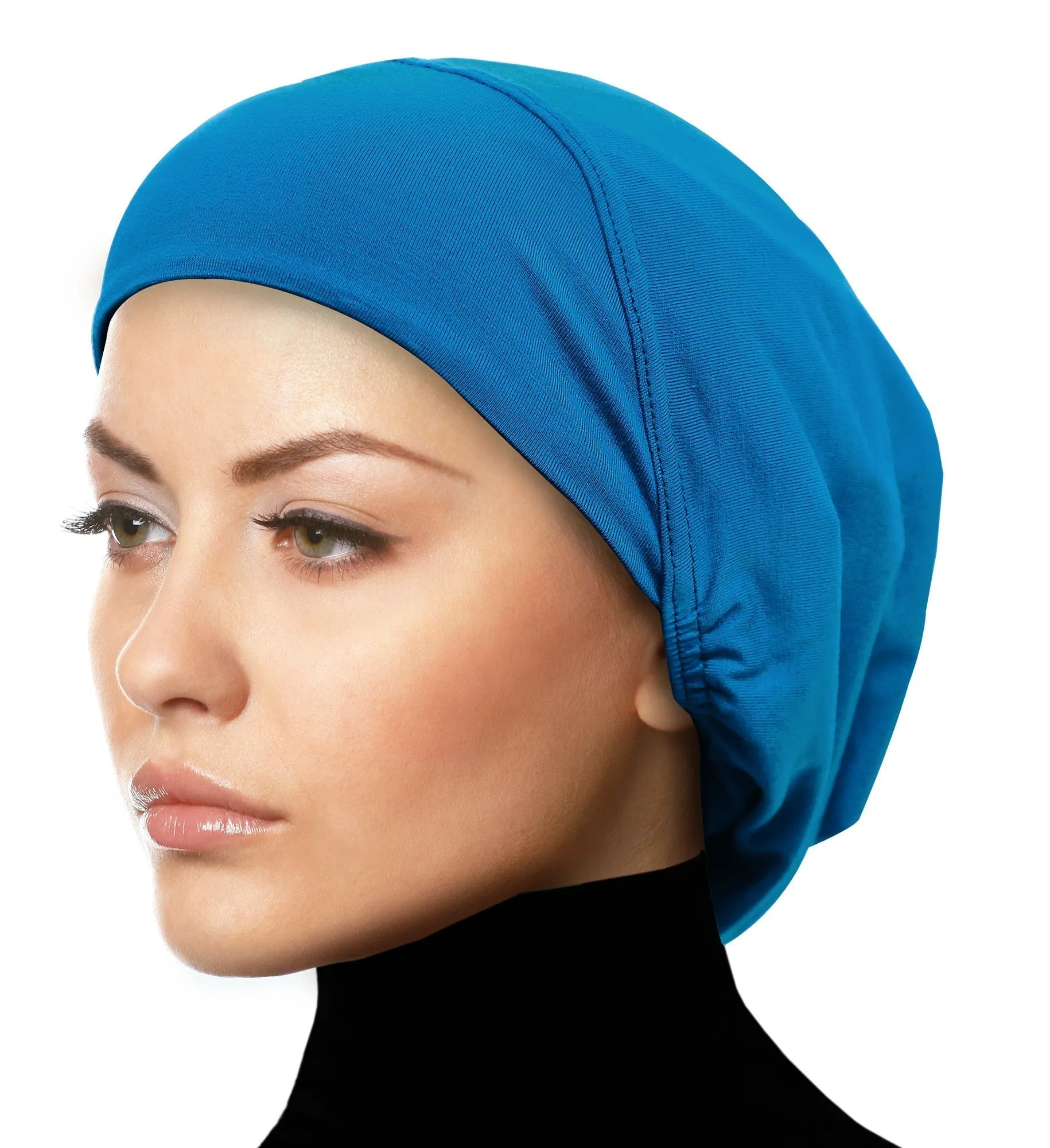 MEDIUM SIZE : Wholesale 1 Dozen Cotton Snood Hijab Caps In 10 colors CLEARANCE