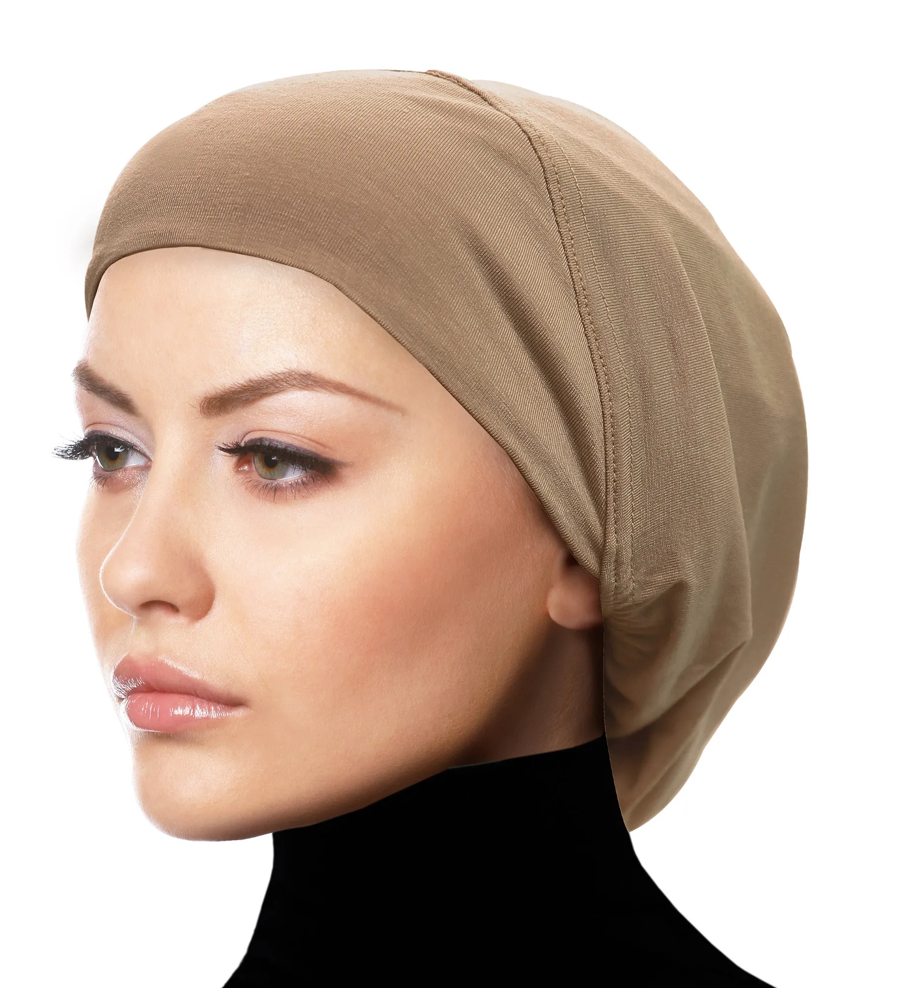 MEDIUM SIZE : Wholesale 1 Dozen Cotton Snood Hijab Caps In 10 colors CLEARANCE