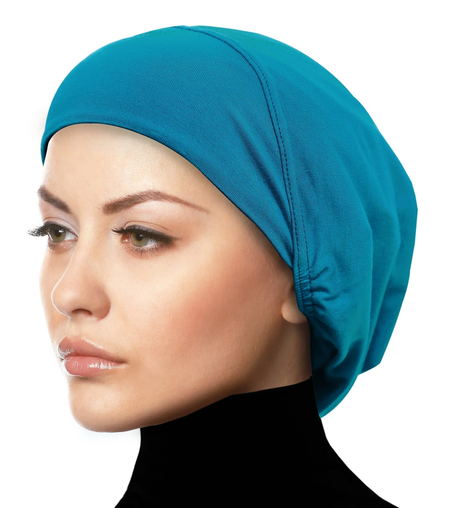 MEDIUM SIZE : Wholesale 1 Dozen Cotton Snood Hijab Caps In 10 colors CLEARANCE