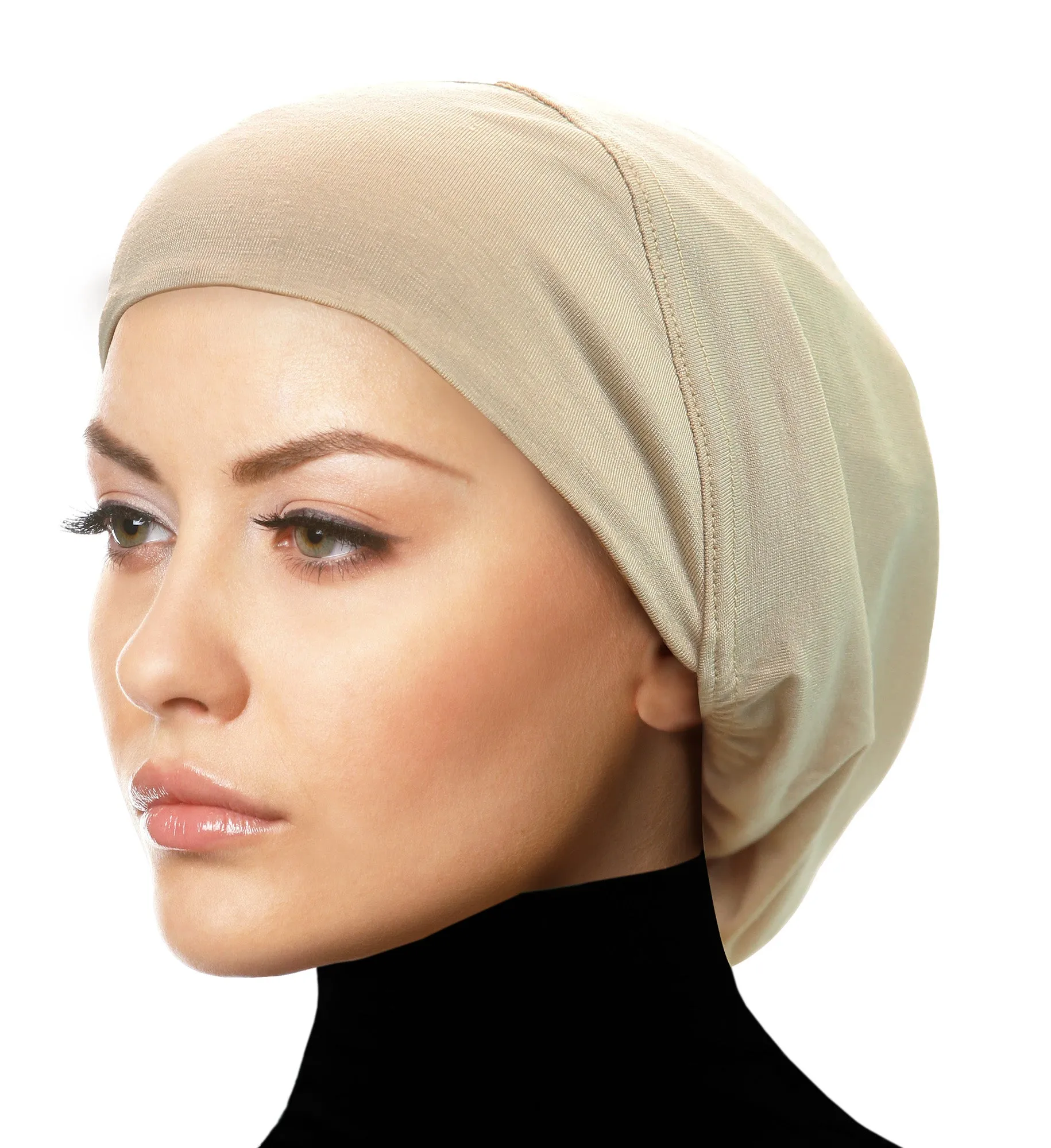 MEDIUM SIZE : Wholesale 1 Dozen Cotton Snood Hijab Caps In 10 colors CLEARANCE