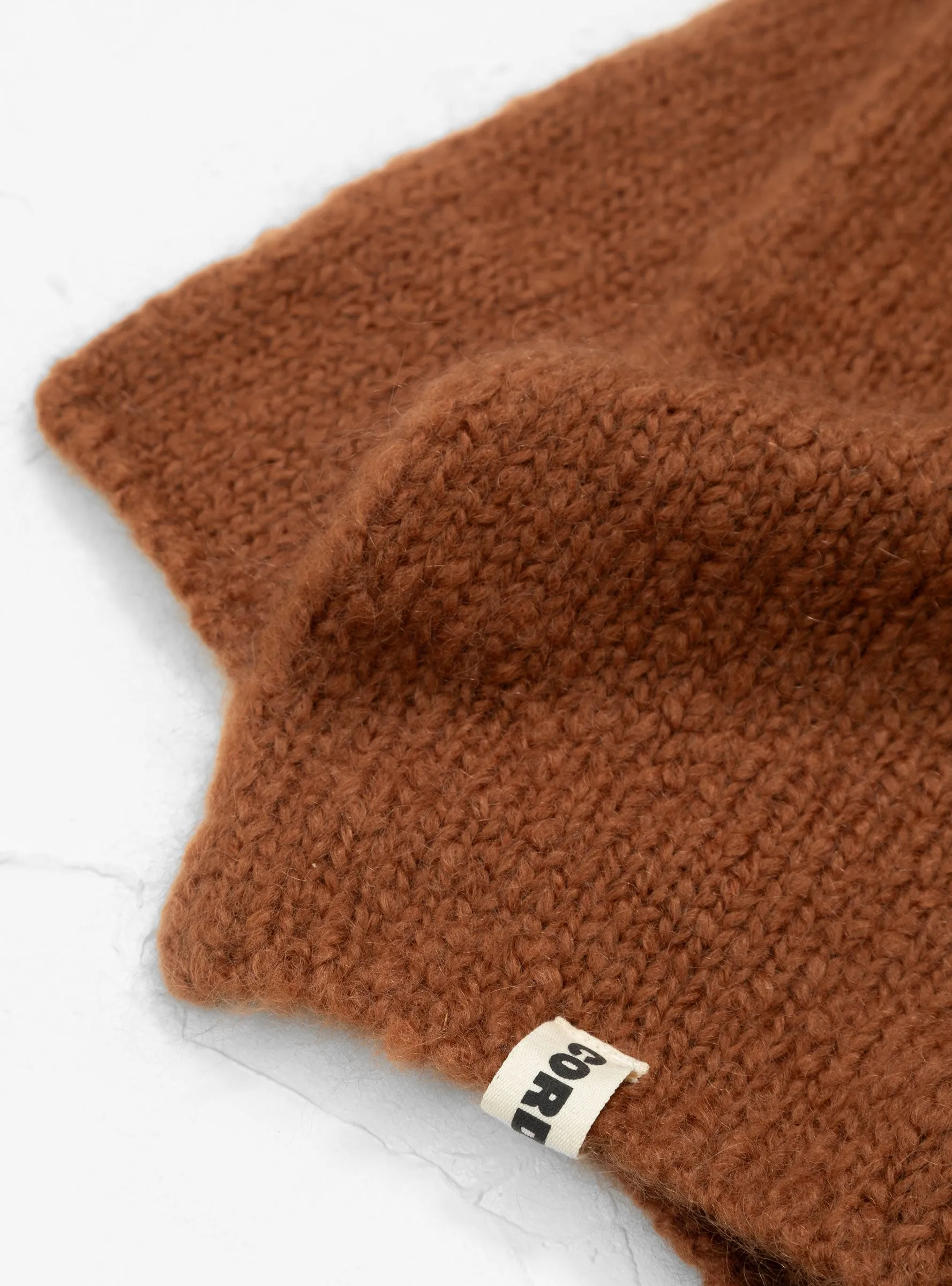 Mohair Scarf Toffee Brown