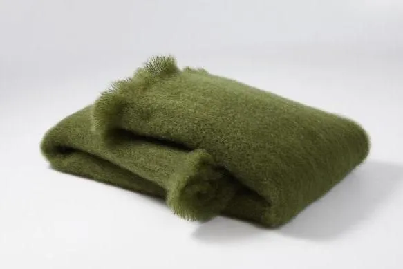 Olive Mohair Scarf - Ezcaray, Spain