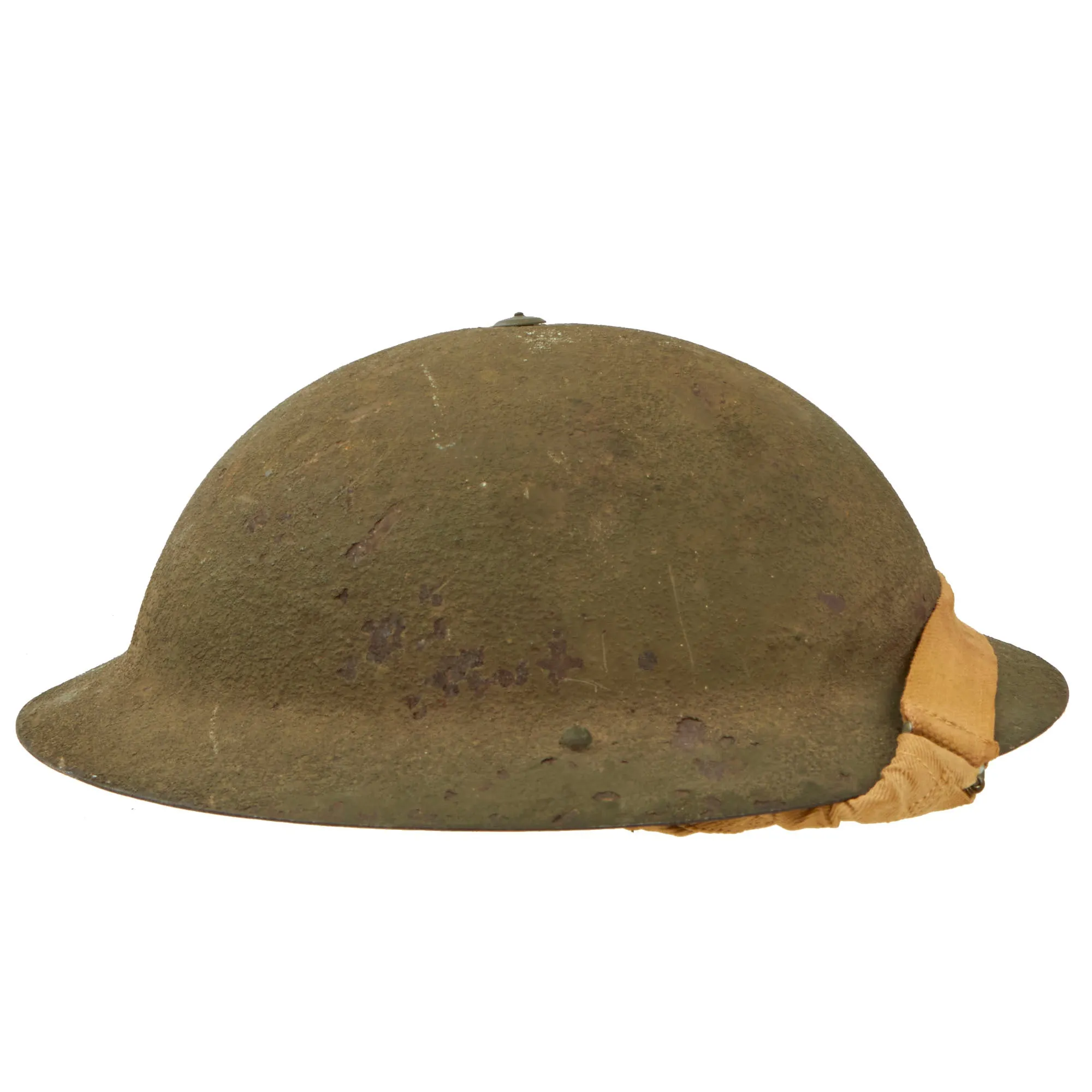 Original Australian WWII Rimless Brodie MkII Steel Helmet with Liner by Commonwealth Steel dated 1940