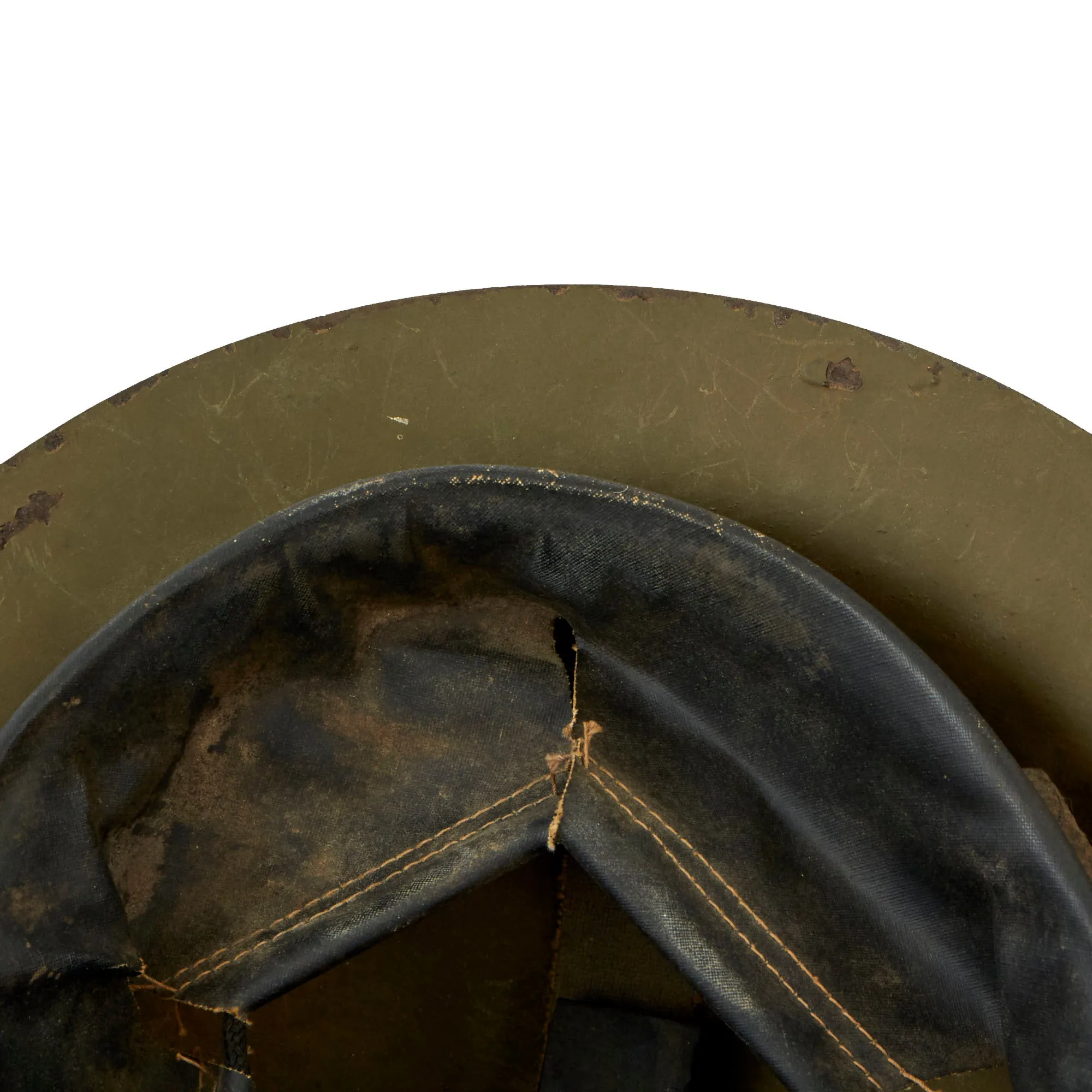 Original Australian WWII Rimless Brodie MkII Steel Helmet with Liner by Commonwealth Steel dated 1940