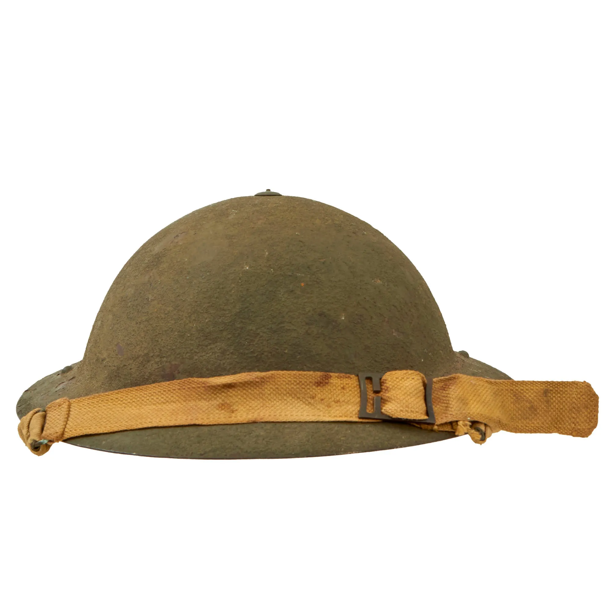 Original Australian WWII Rimless Brodie MkII Steel Helmet with Liner by Commonwealth Steel dated 1940