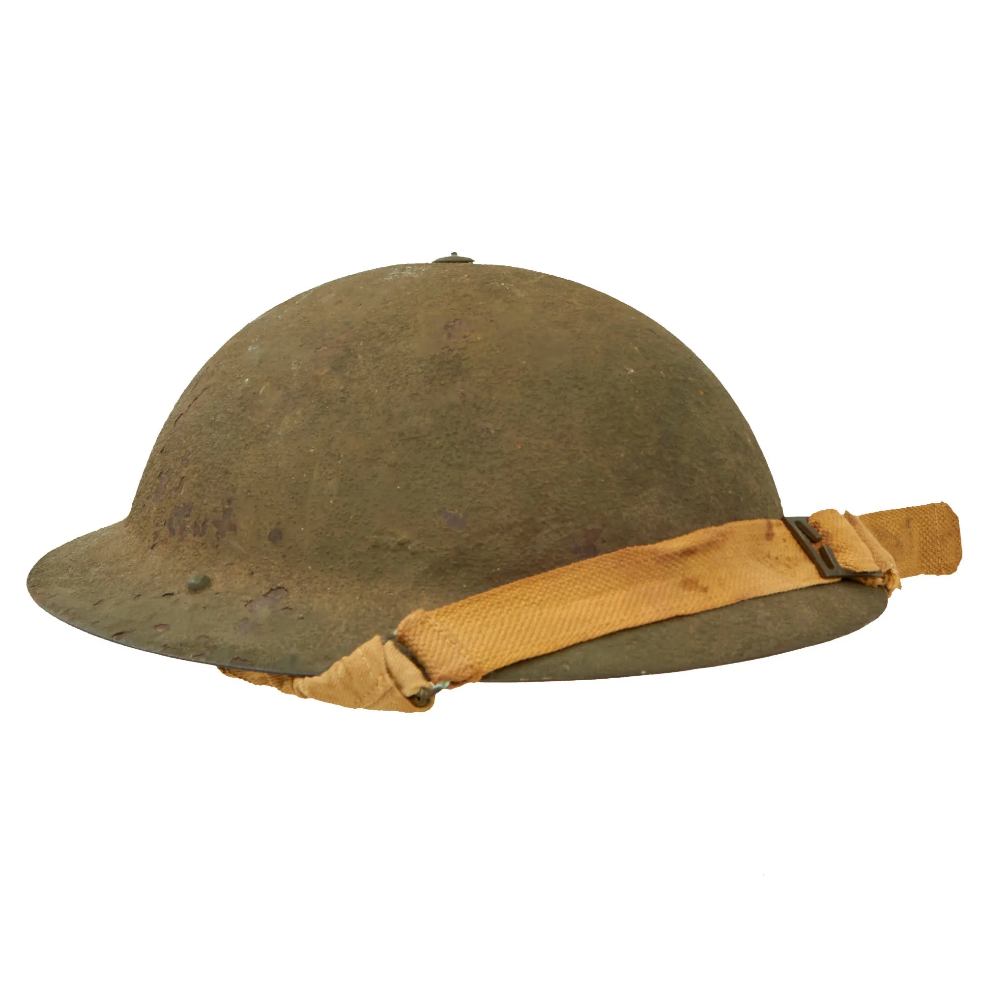 Original Australian WWII Rimless Brodie MkII Steel Helmet with Liner by Commonwealth Steel dated 1940