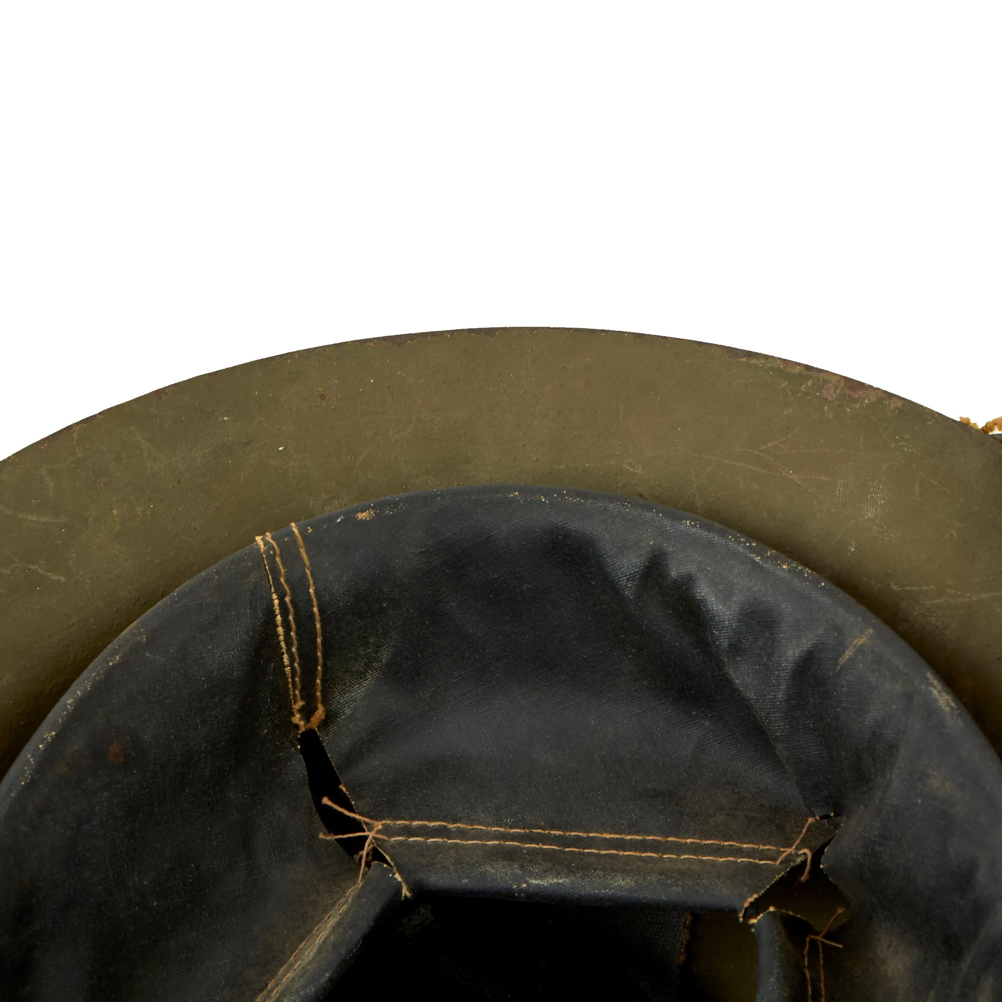 Original Australian WWII Rimless Brodie MkII Steel Helmet with Liner by Commonwealth Steel dated 1940