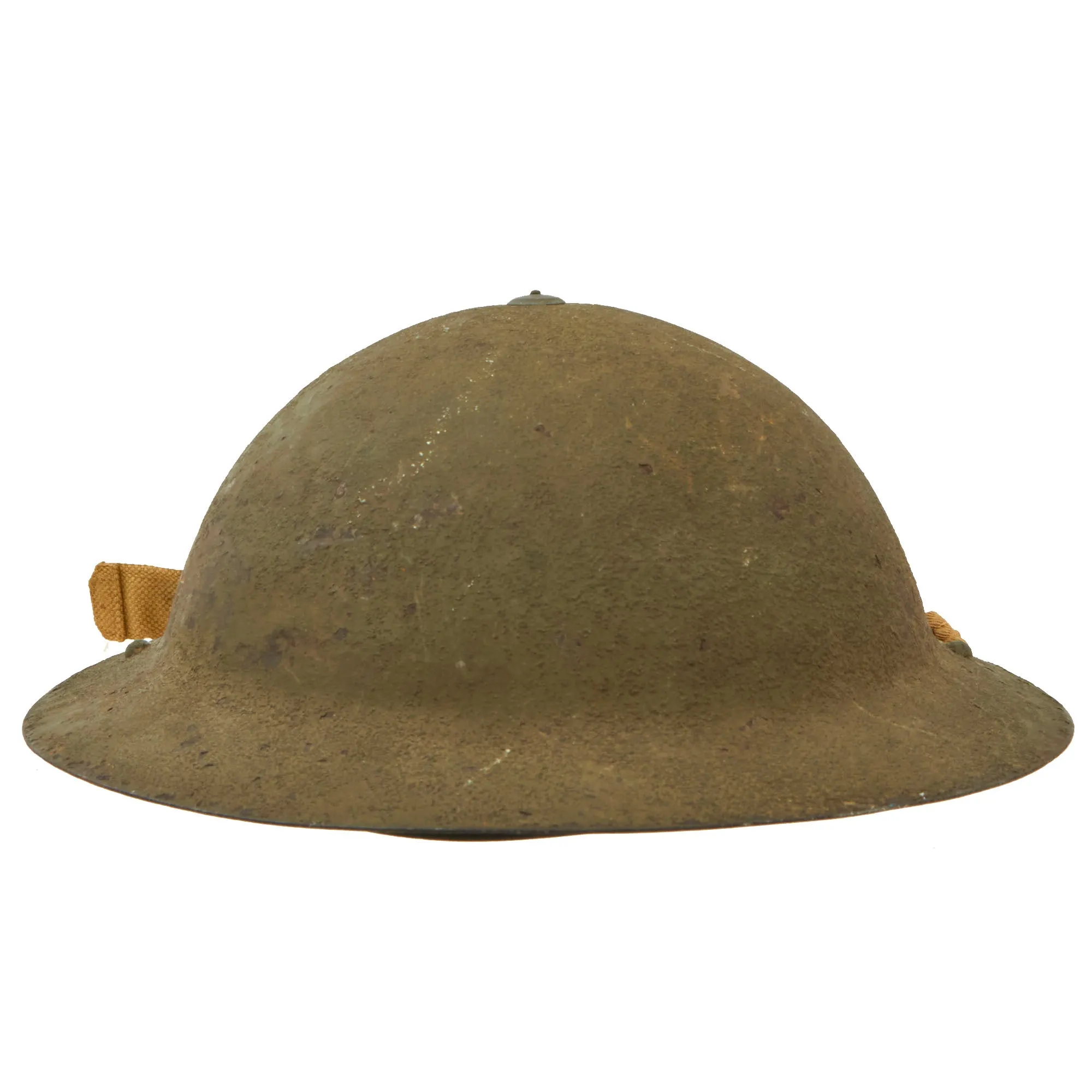 Original Australian WWII Rimless Brodie MkII Steel Helmet with Liner by Commonwealth Steel dated 1940